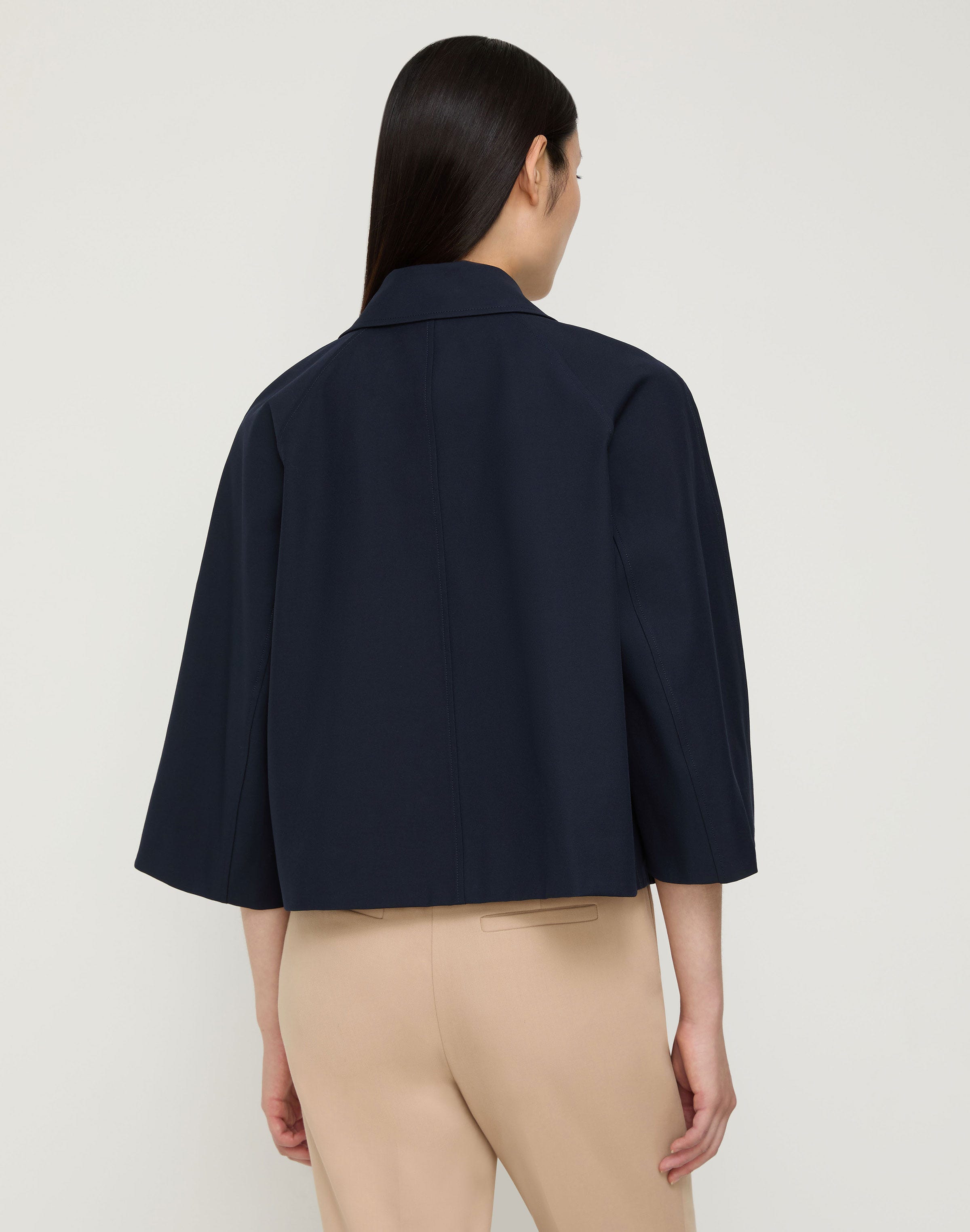 Techno Stretch Twill Cropped Jacket
