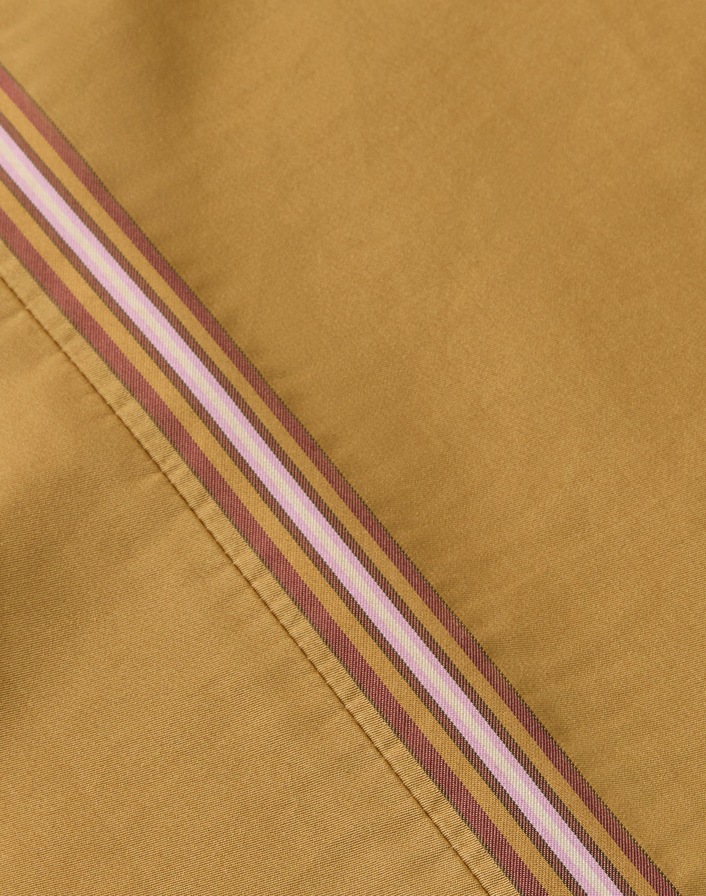Ribbon Stripe Cotton Gathered Waist Jacket
