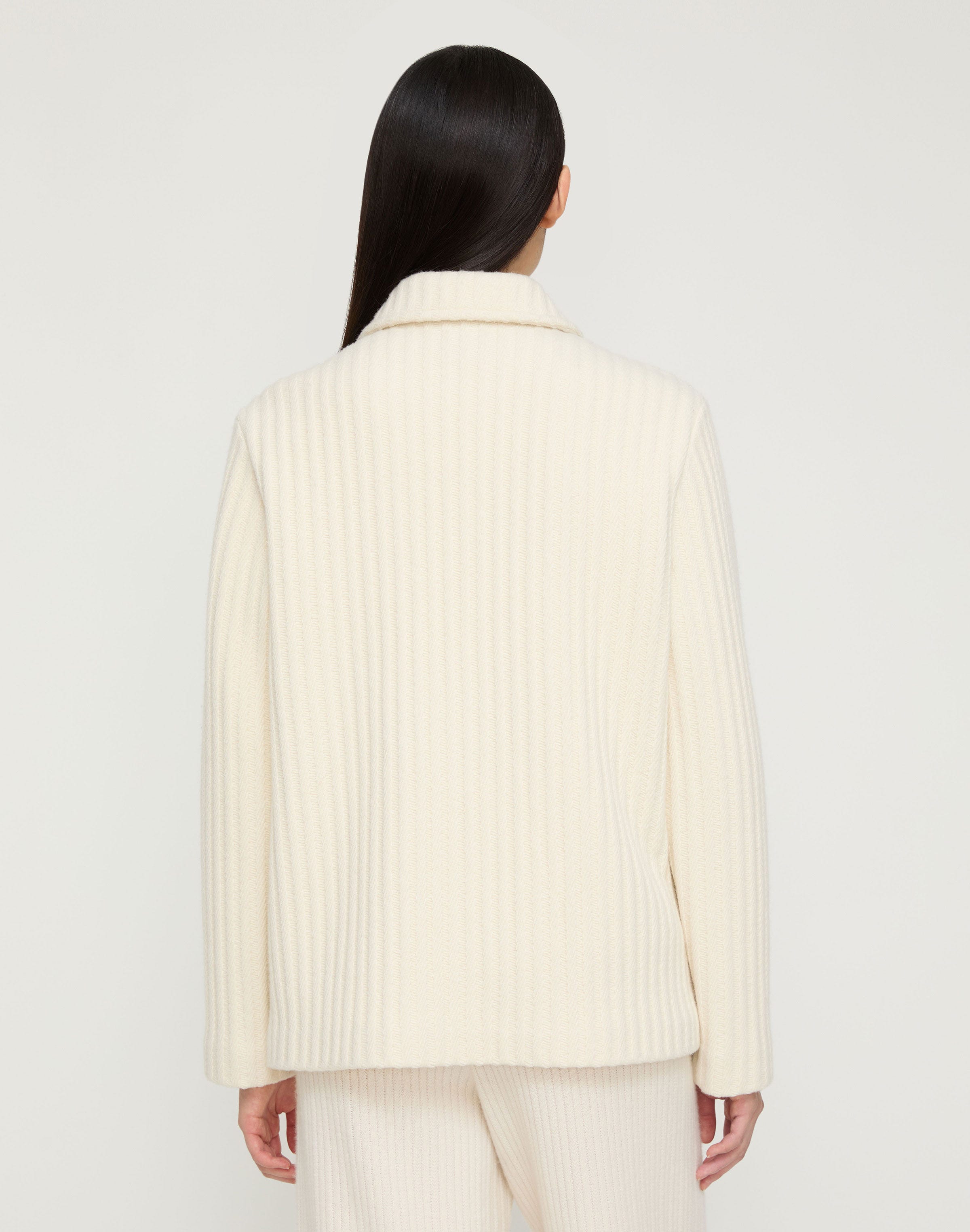 Lofty Merino Wool-Cashmere Patch Pocket Jacket