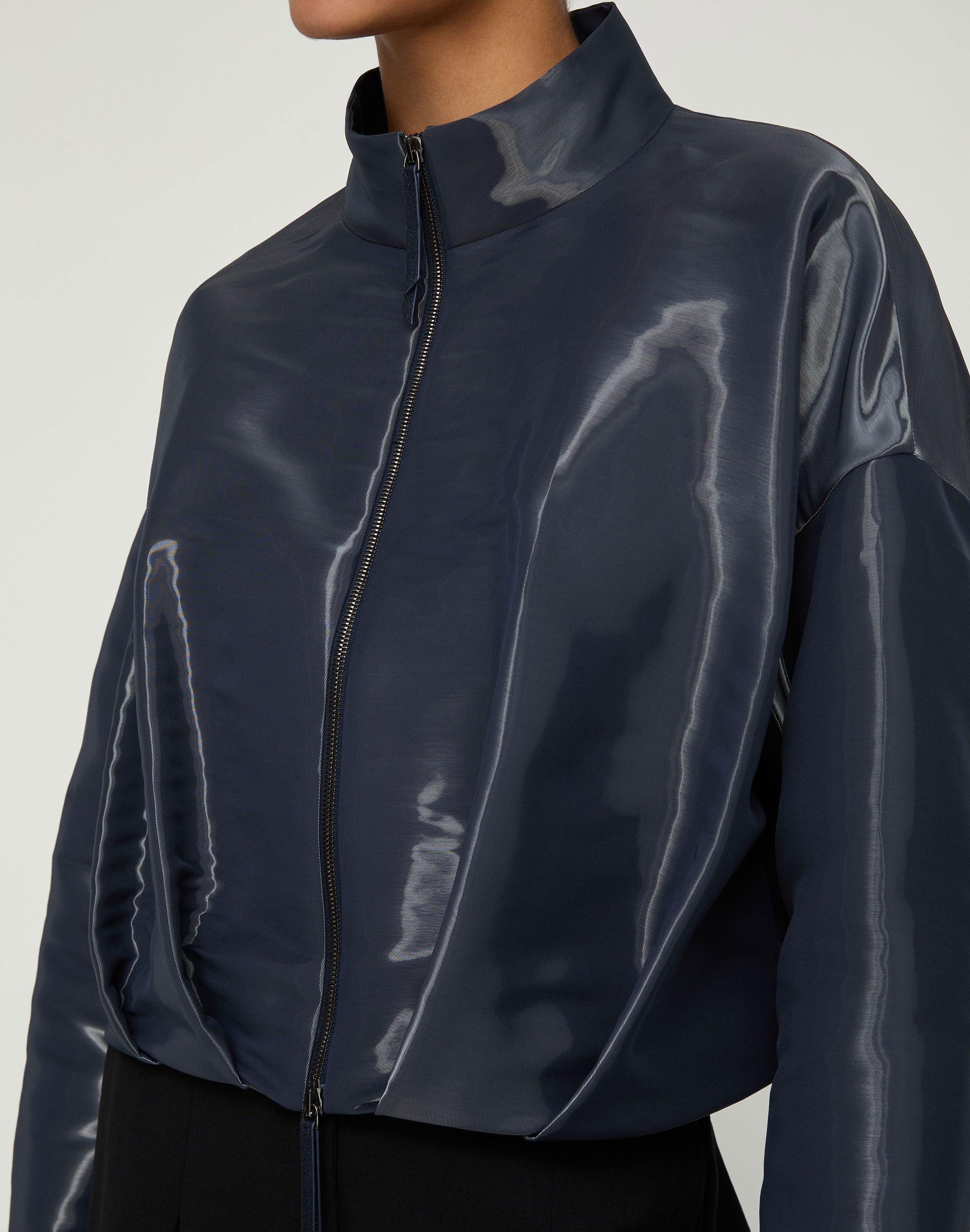 Liquid Twill Pleated Waist Jacket