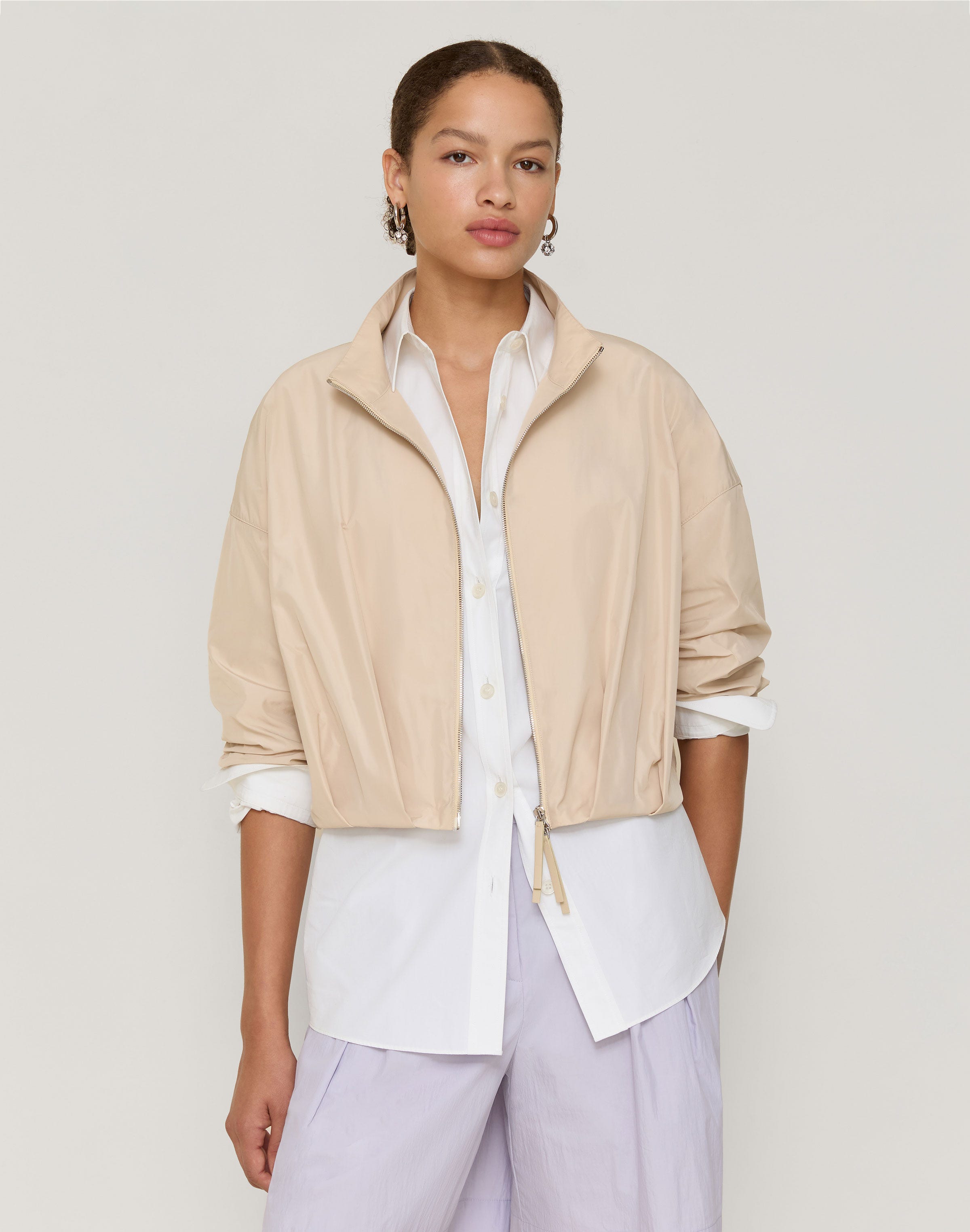 Tech Twill Pleated Waist Jacket