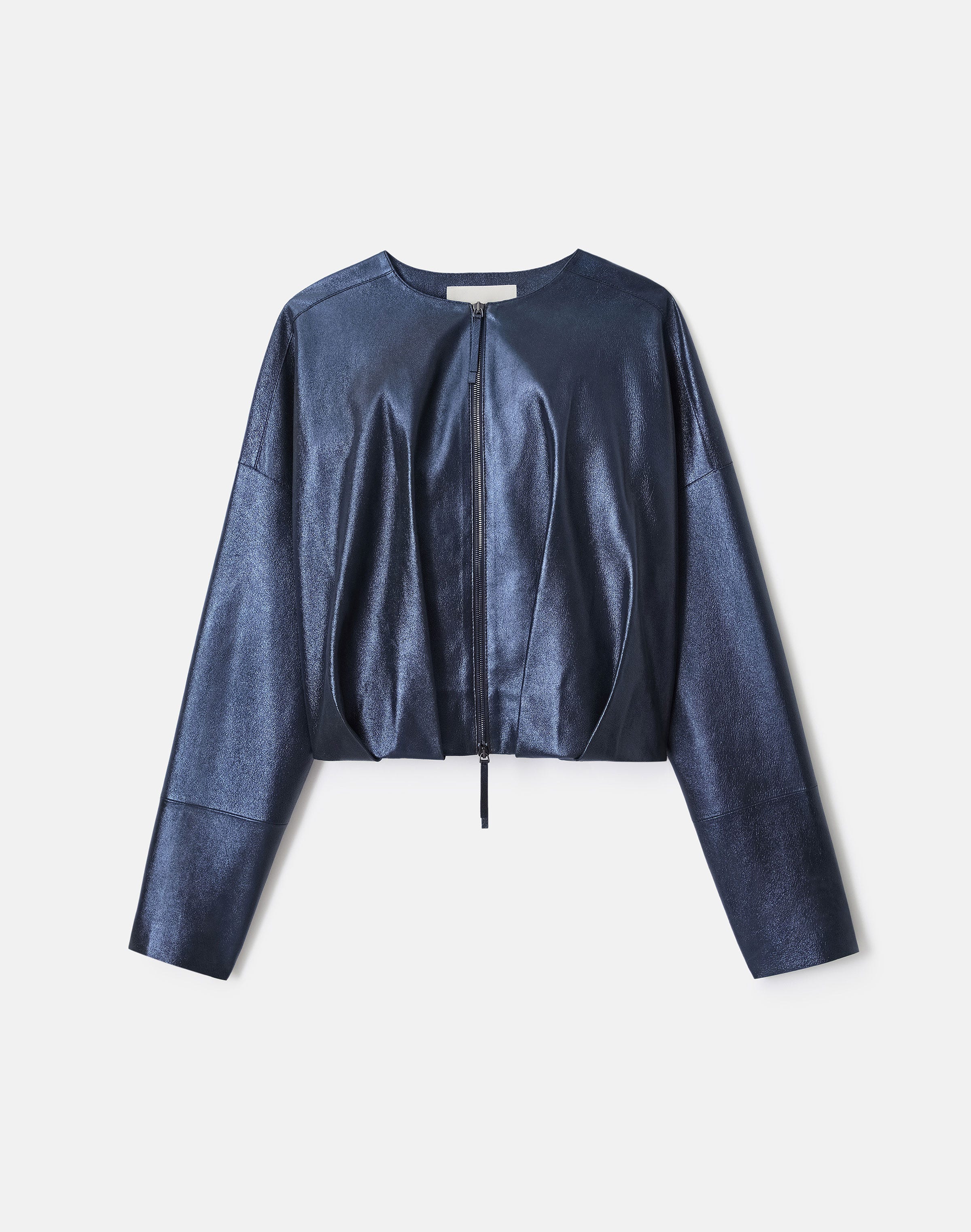 Metallic Stardust Suede Pleated Waist Jacket