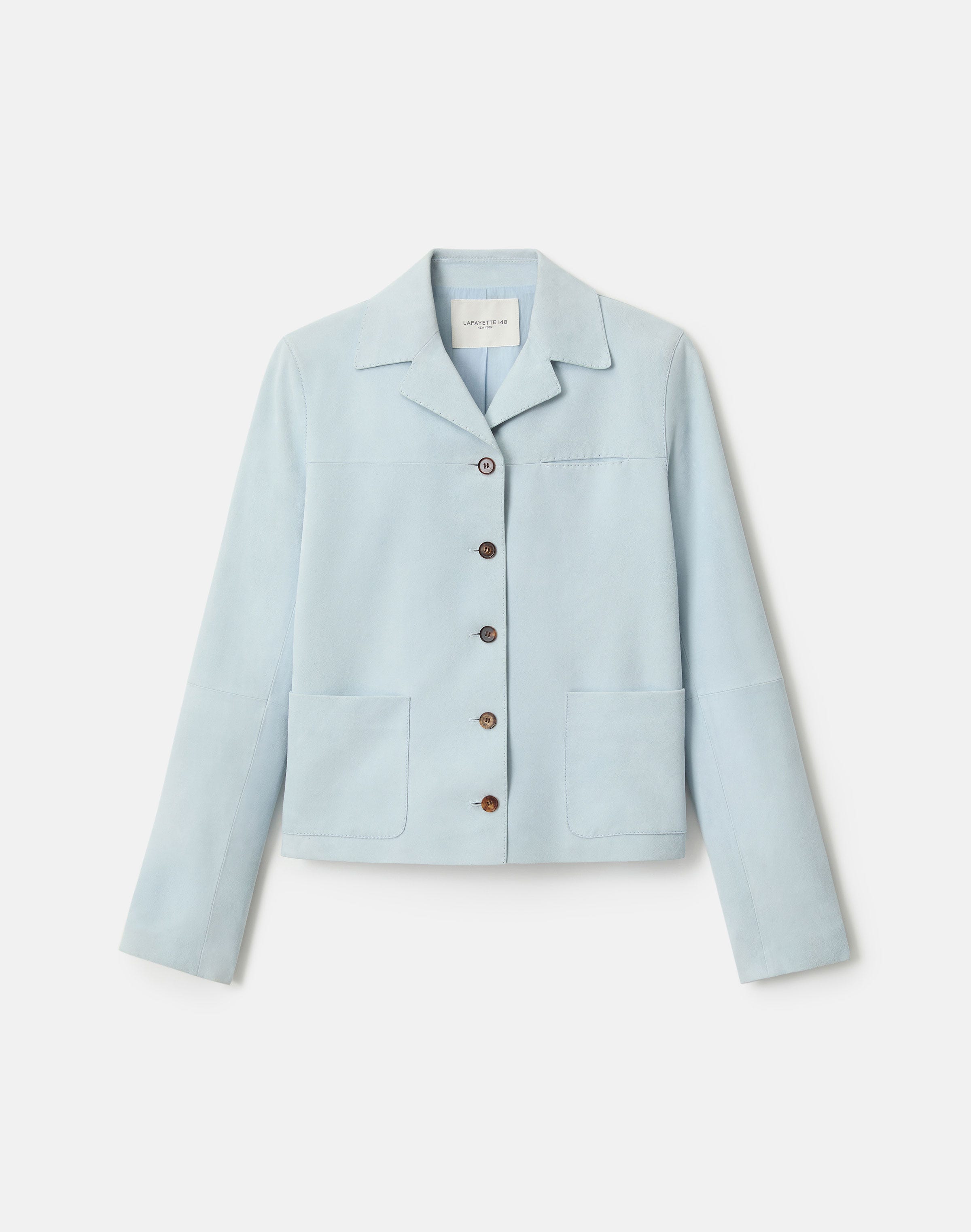 Petite Suede Patch Pocket Shirt Jacket