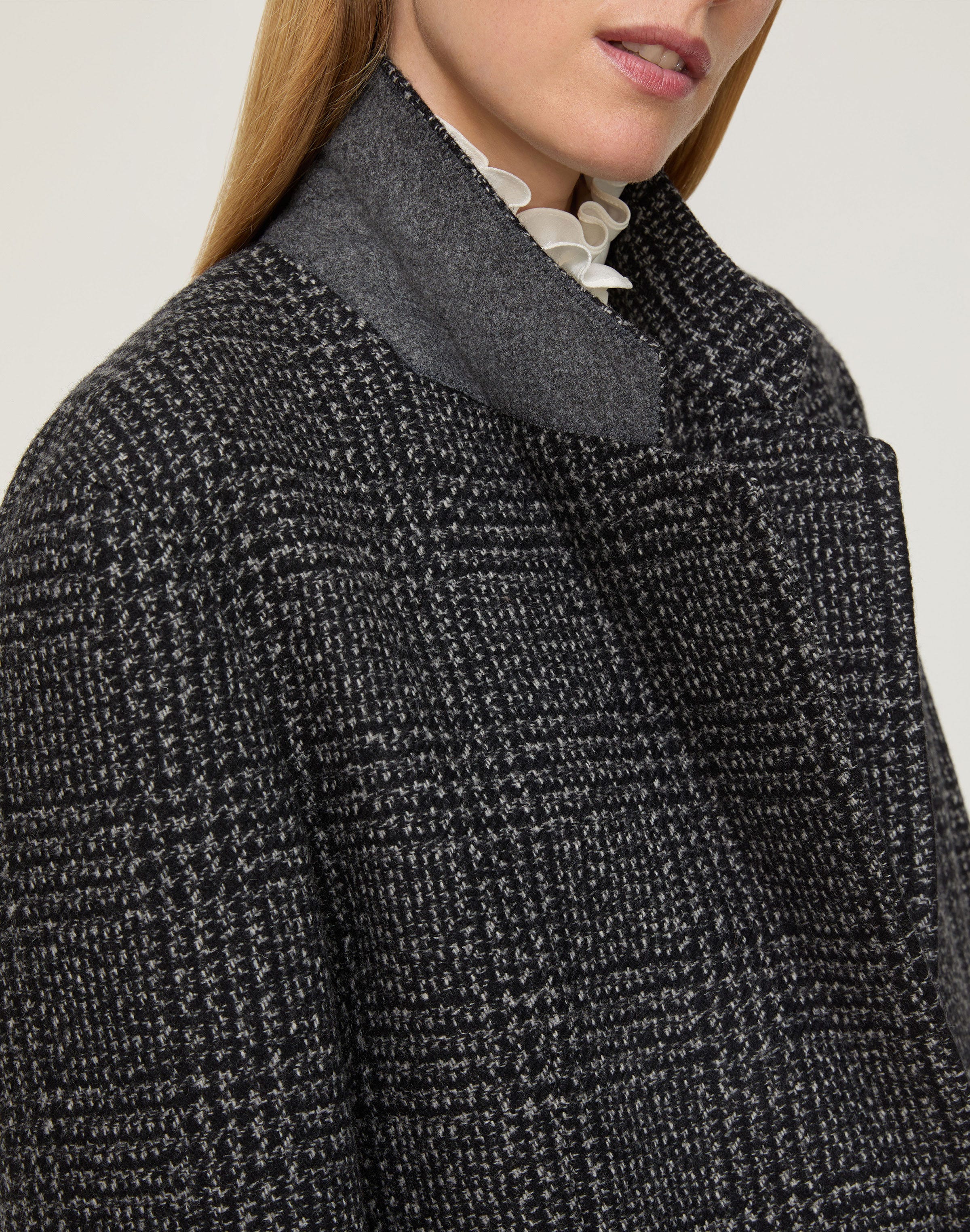 Plaid Wool-Cashmere Mouliné Neapolitan Jacket
