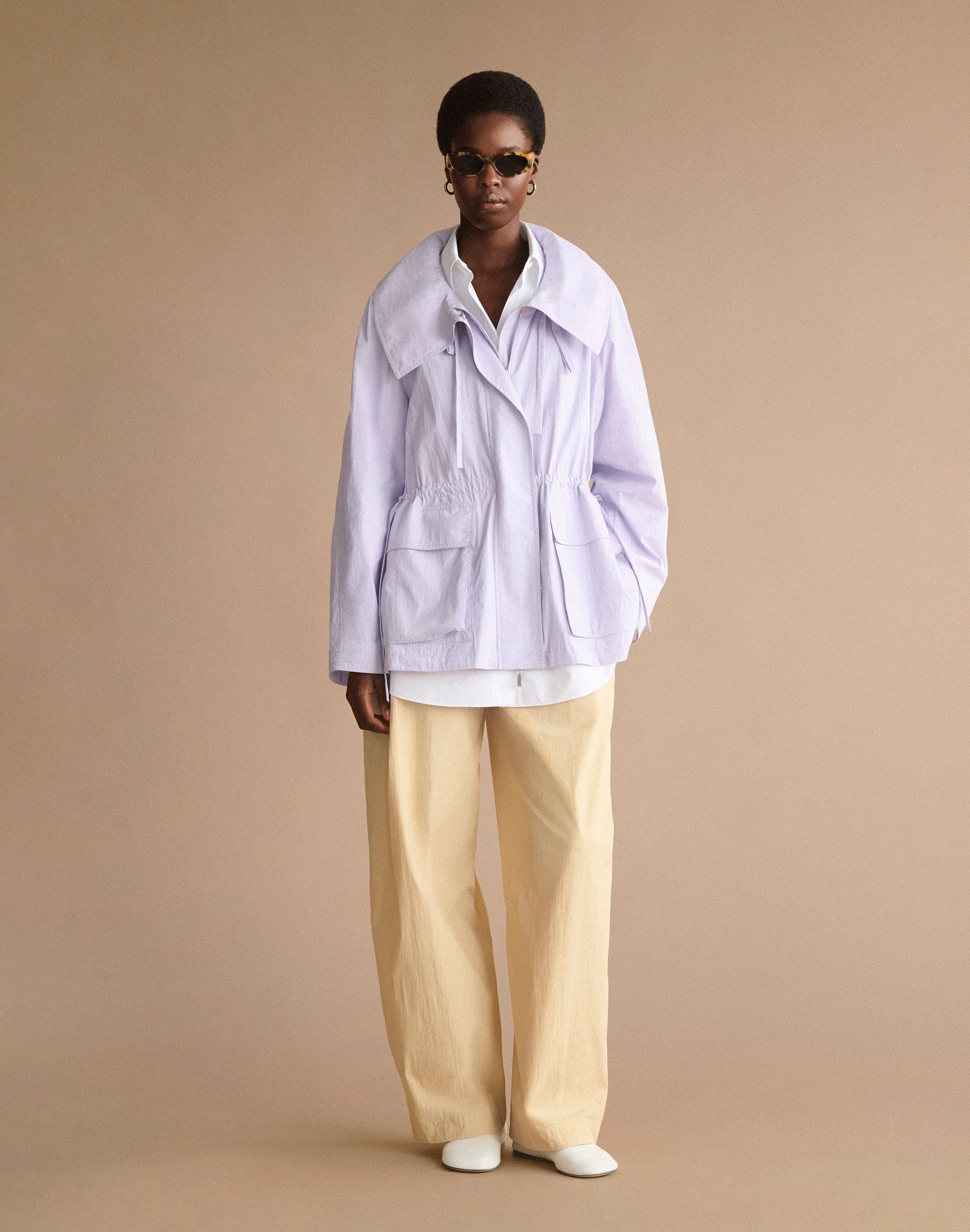 Petite Travel Cotton Oversized Jacket