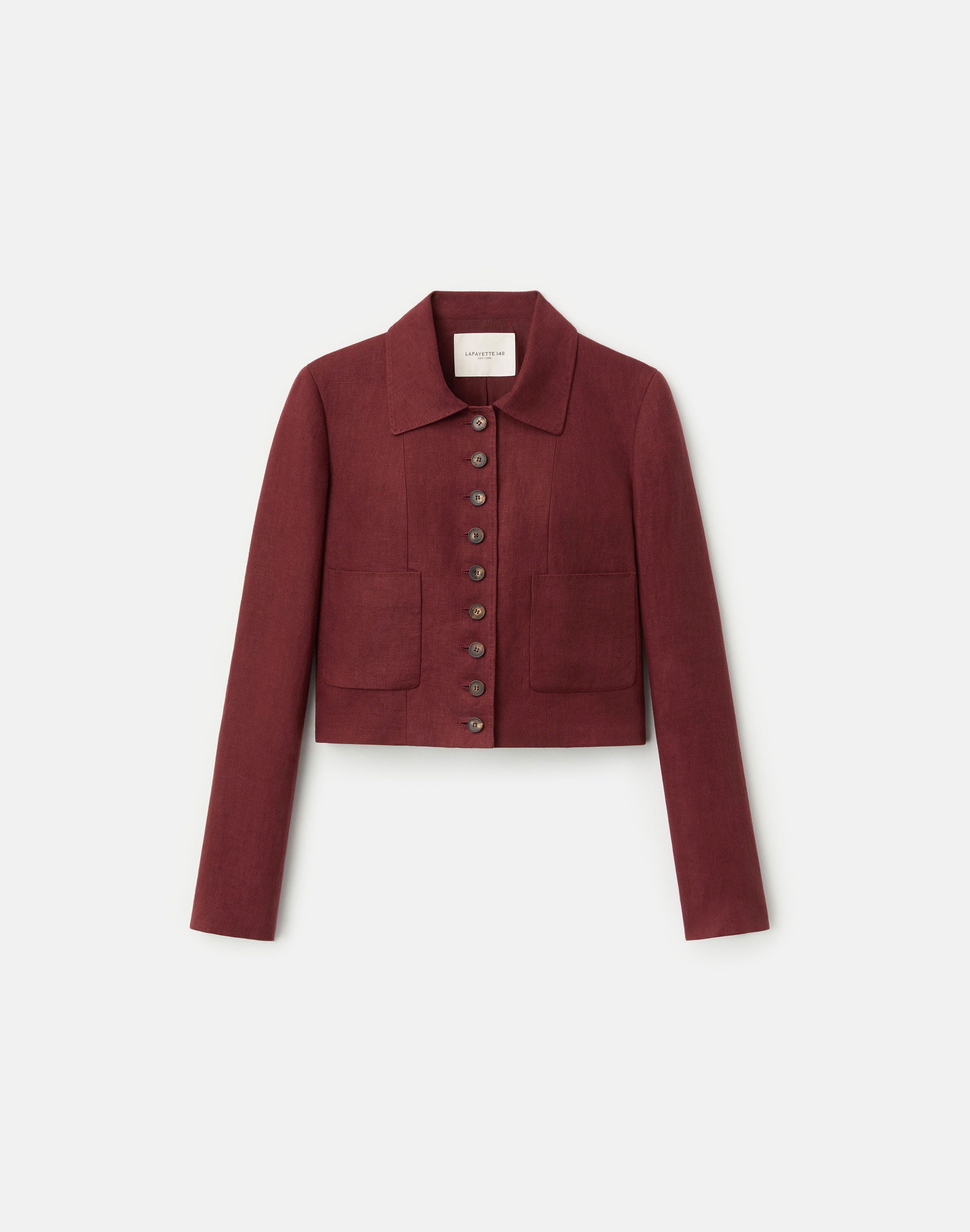 Linen Patch Pocket Short Jacket