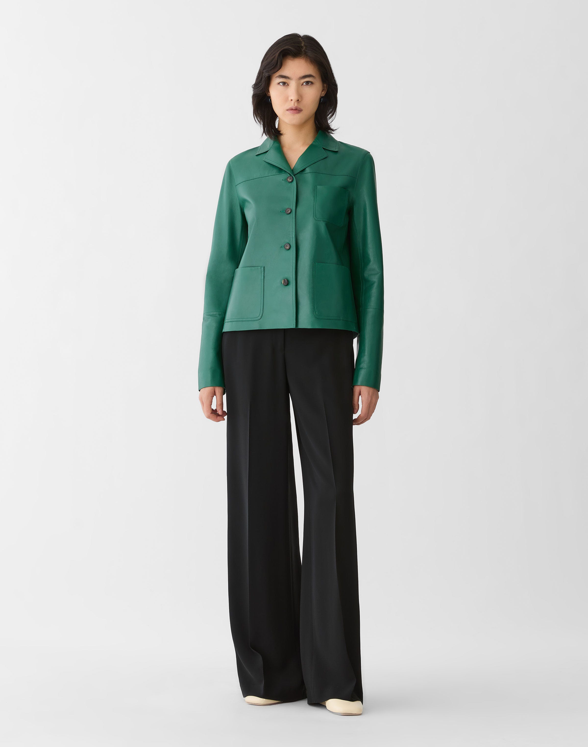 Nappa Leather Three Pocket Jacket