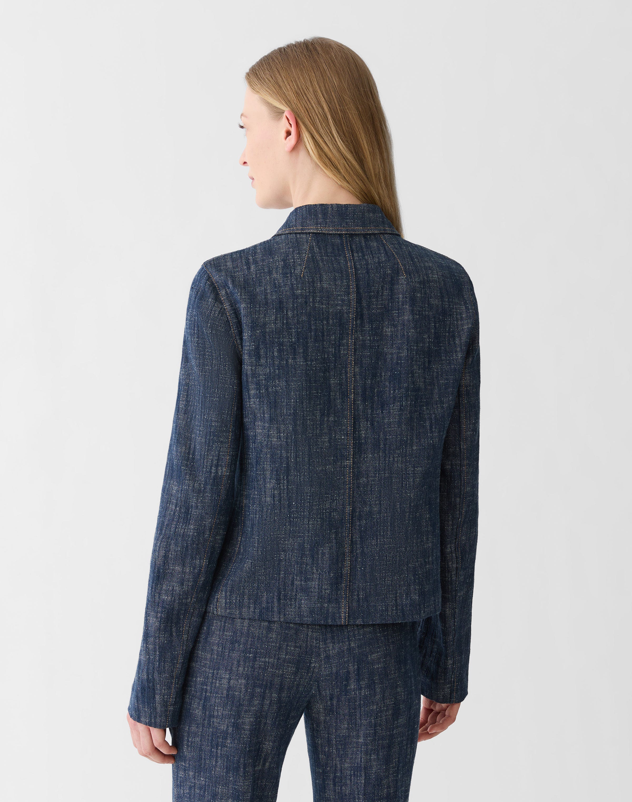 Denim-Effect Twill Jacket