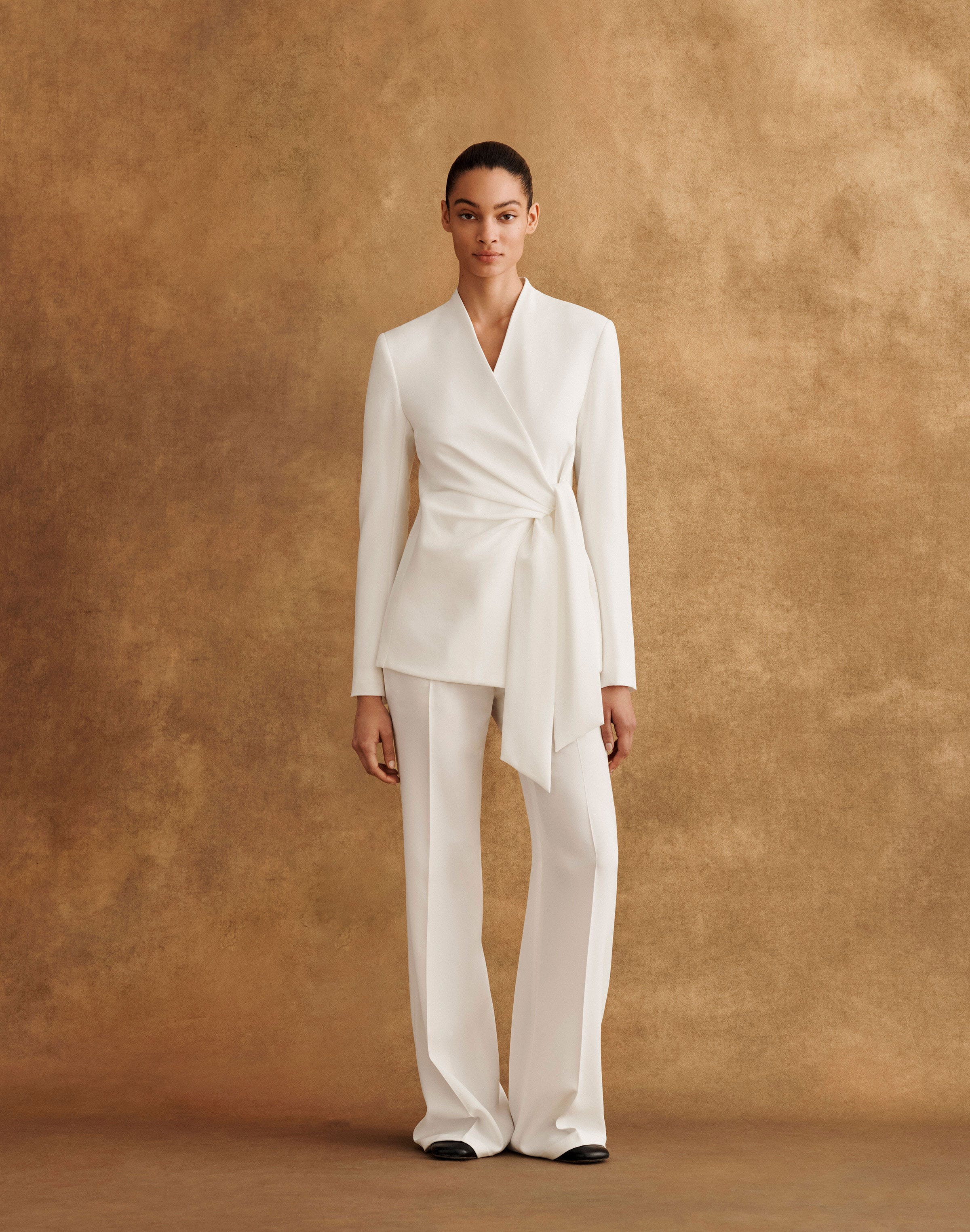 Responsible Finesse Crepe Wrap Blazer