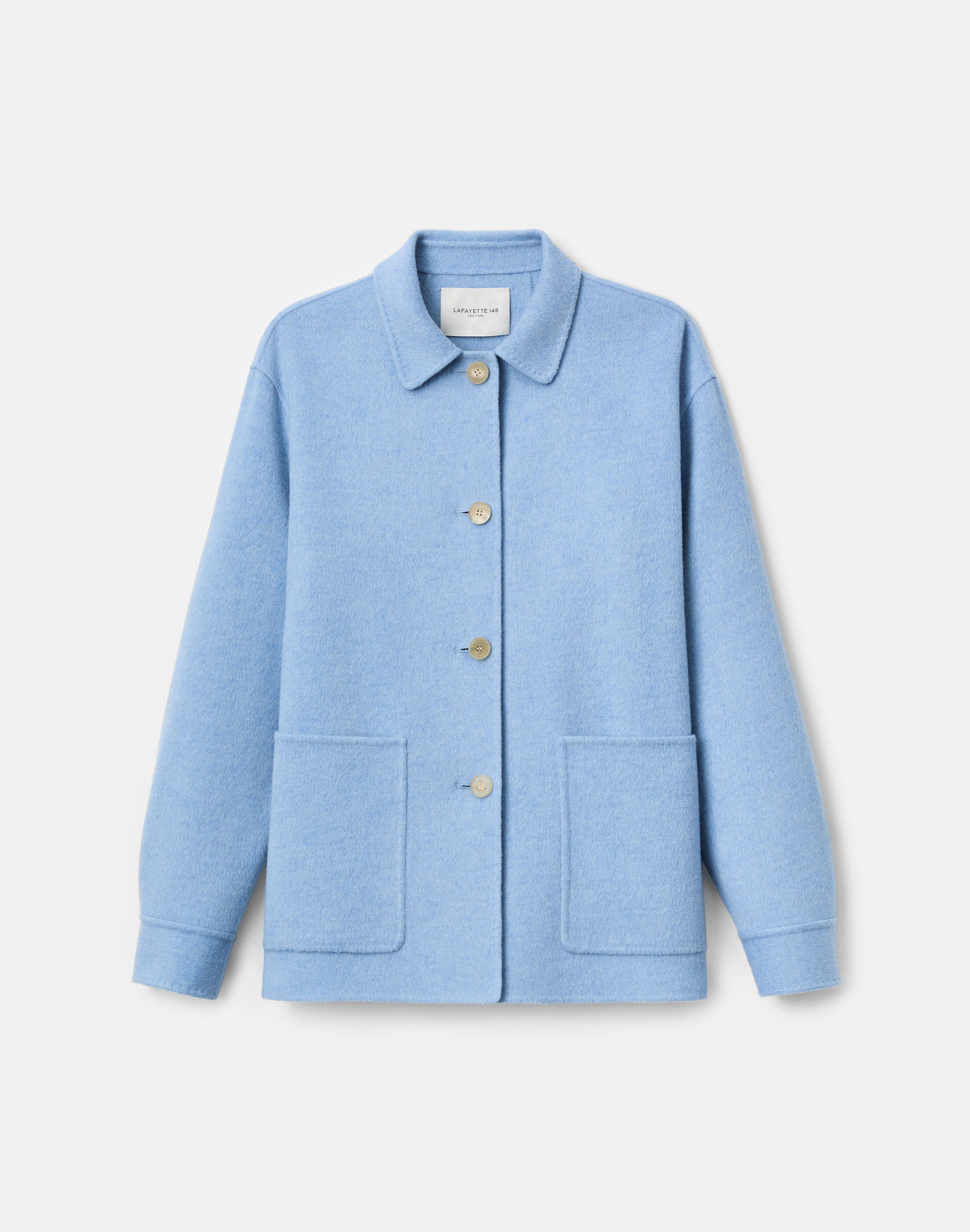 Petite Wool-Cashmere Double Face Shirt Jacket