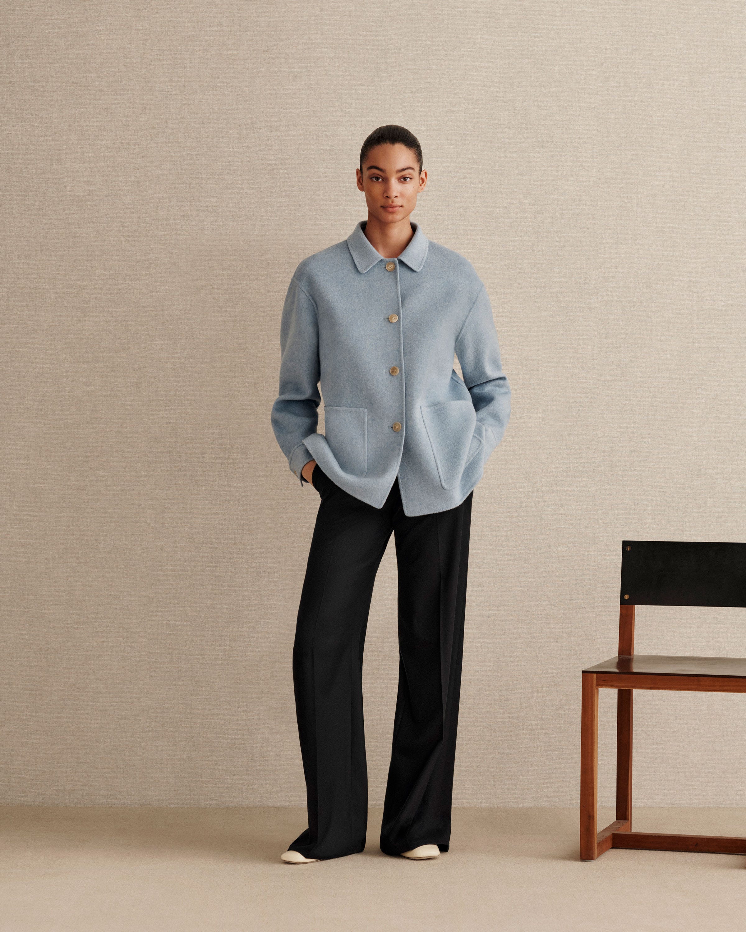 Cashmere Shirt Jacket and Wool Thames Pant