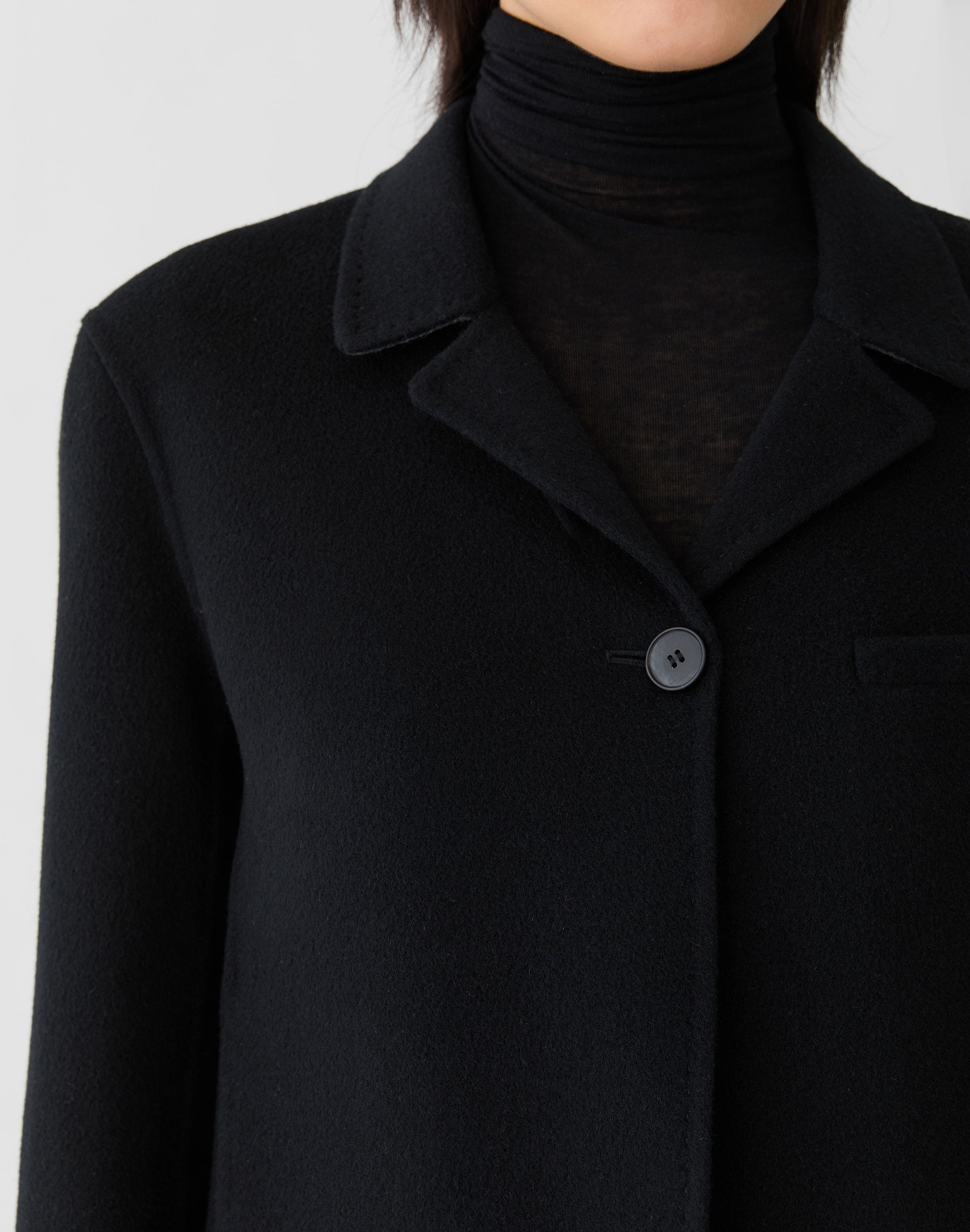 Wool-Cashmere Double Face Notch Lapel Blazer