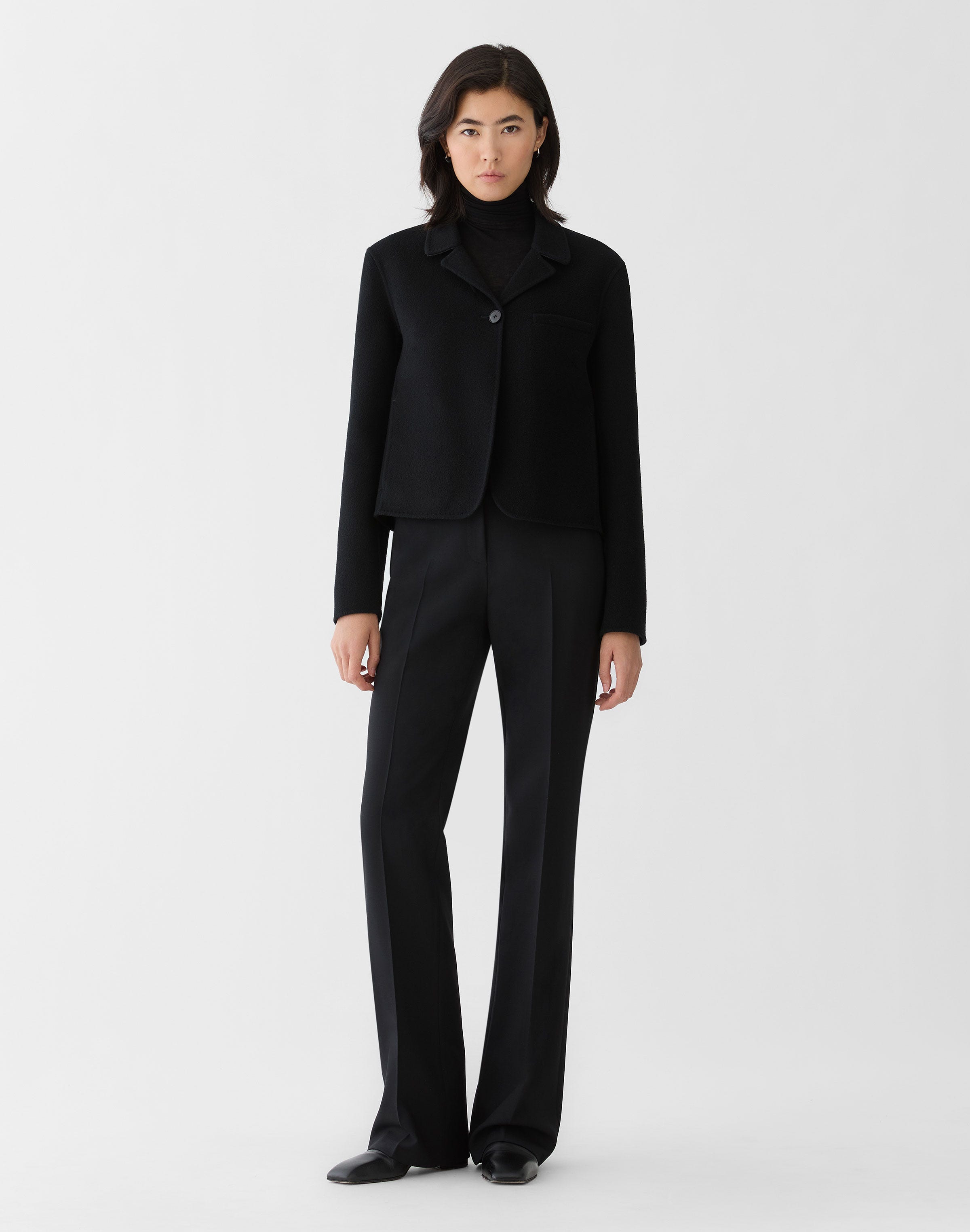 Wool-Cashmere Double Face Notch Lapel Blazer