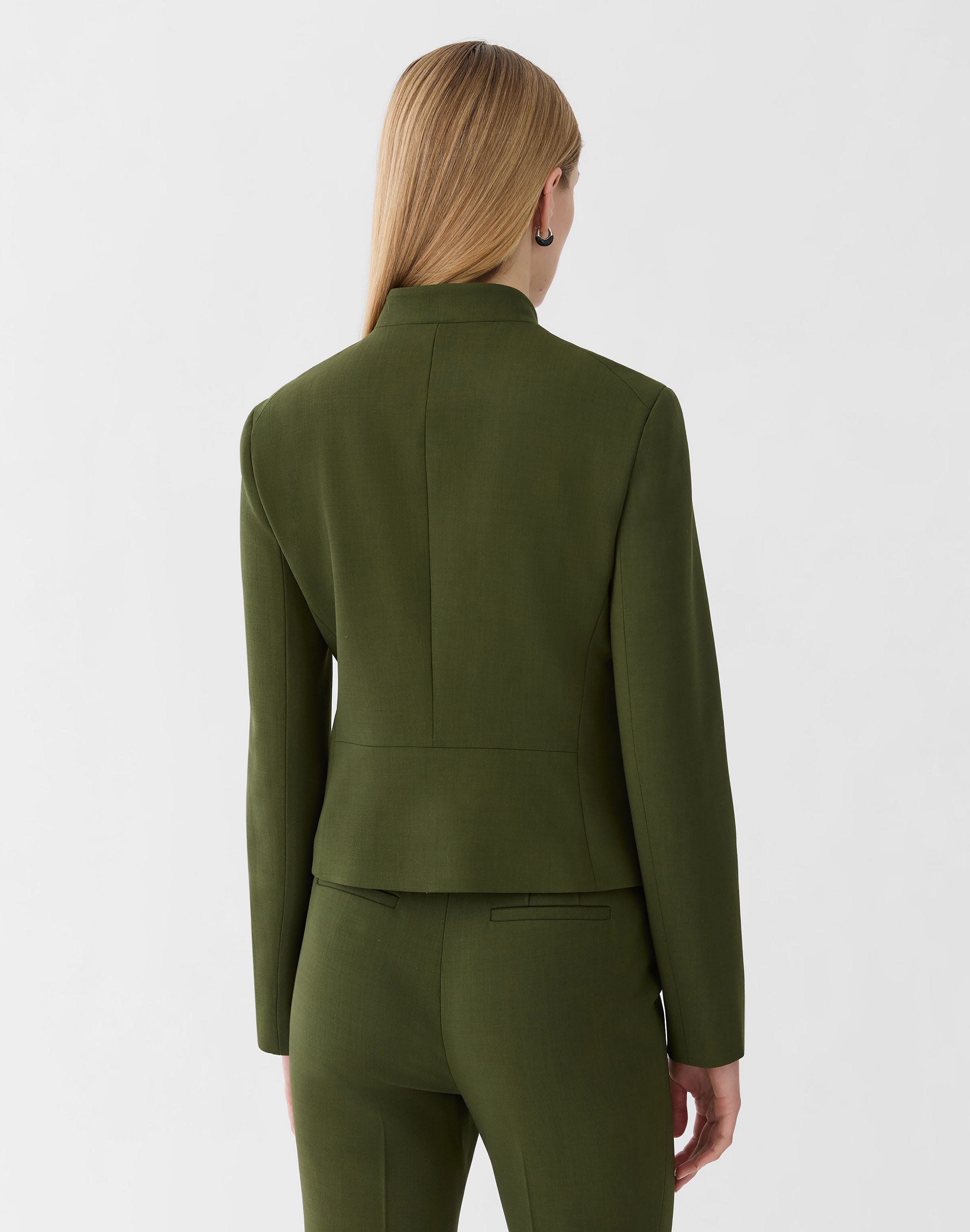 Responsible Wool Double Face Cropped Jacket