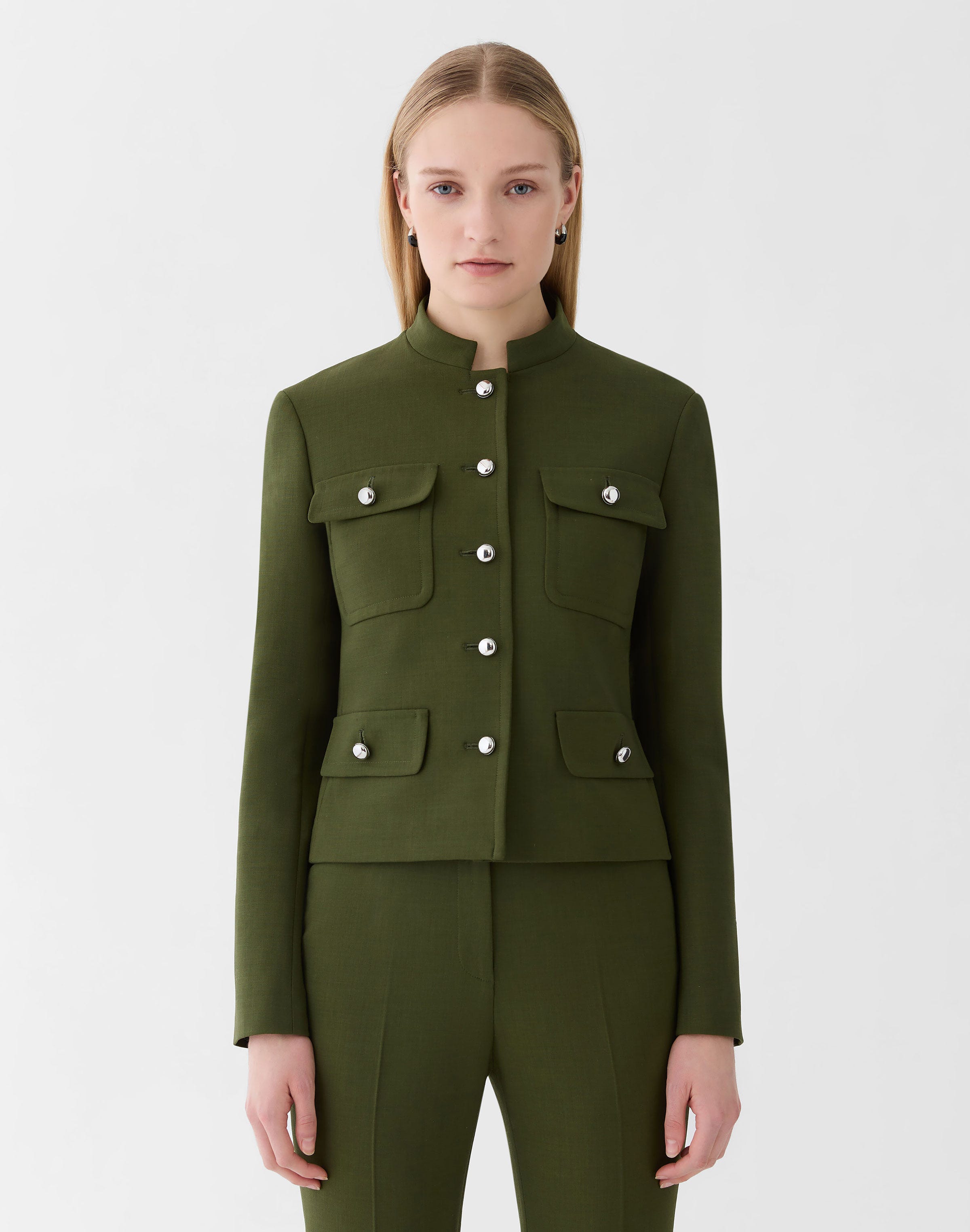 Responsible Wool Double Face Cropped Jacket