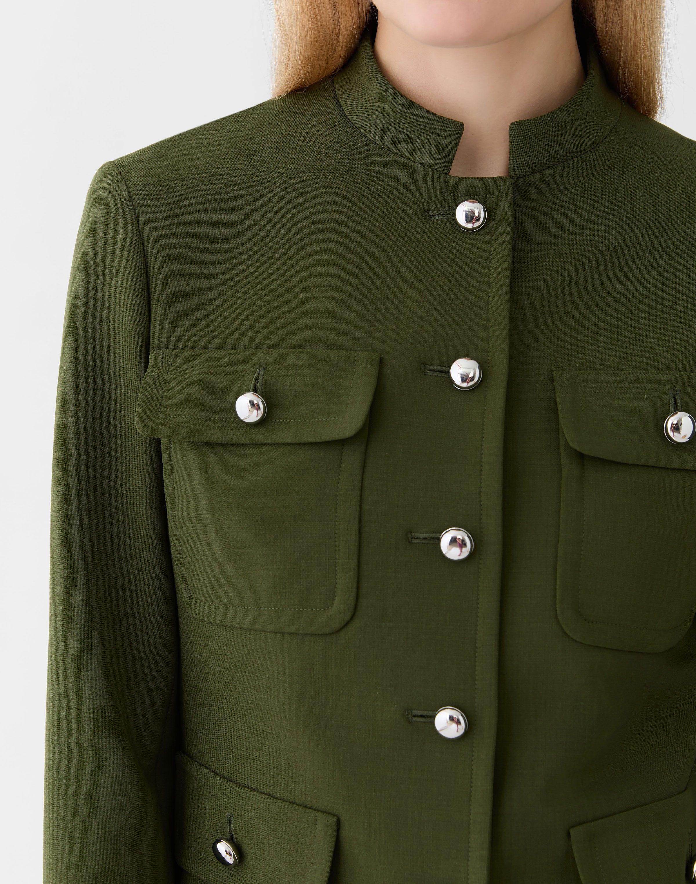 Responsible Wool Double Face Cropped Jacket