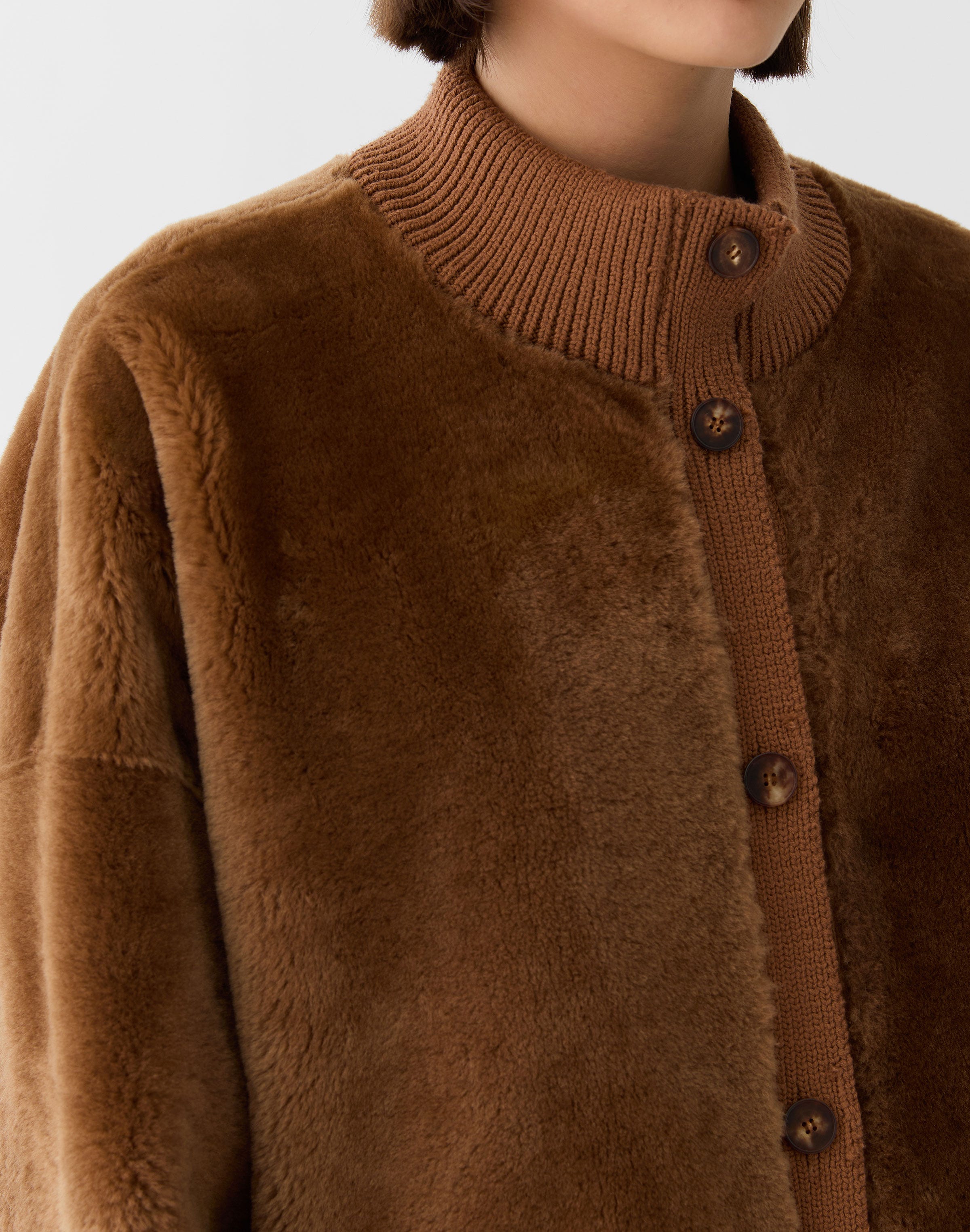 Merino Shearling Reversible Bomber Jacket