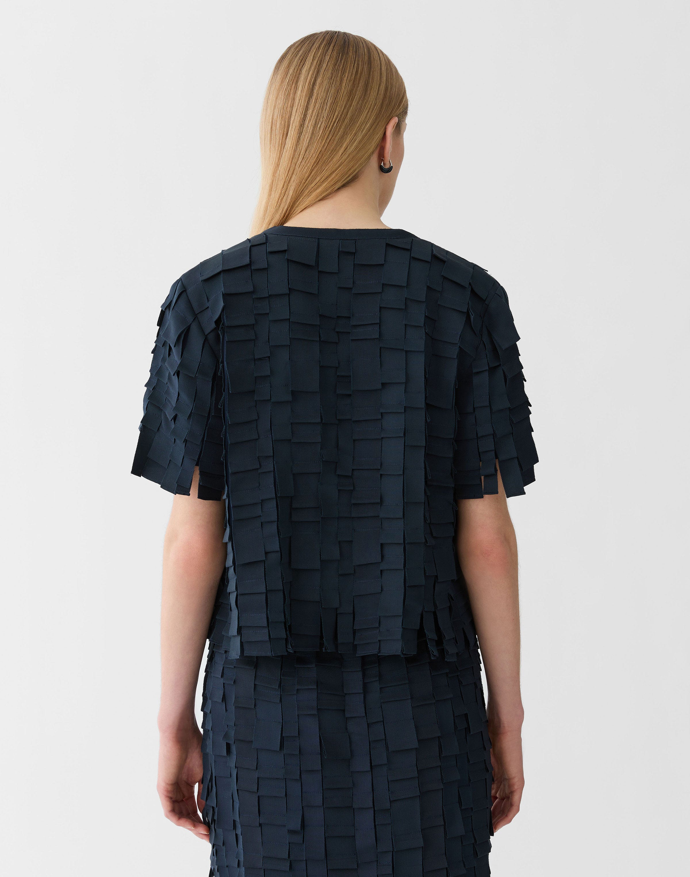 Grosgrain Plaid Georgette Short Jacket