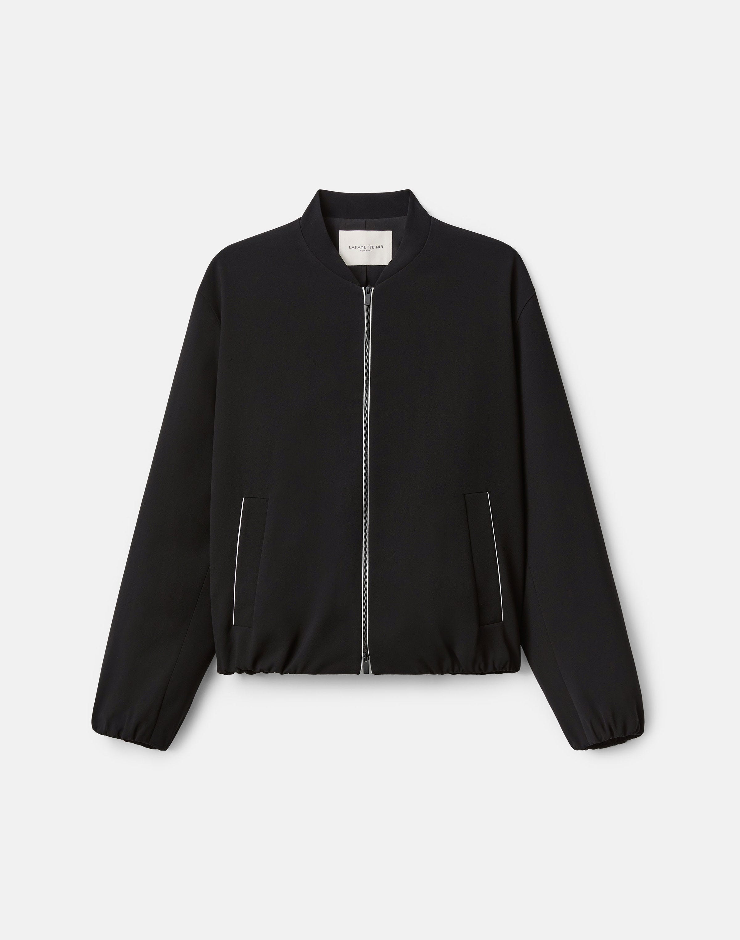 Responsible Finesse Crepe Piped Bomber Jacket