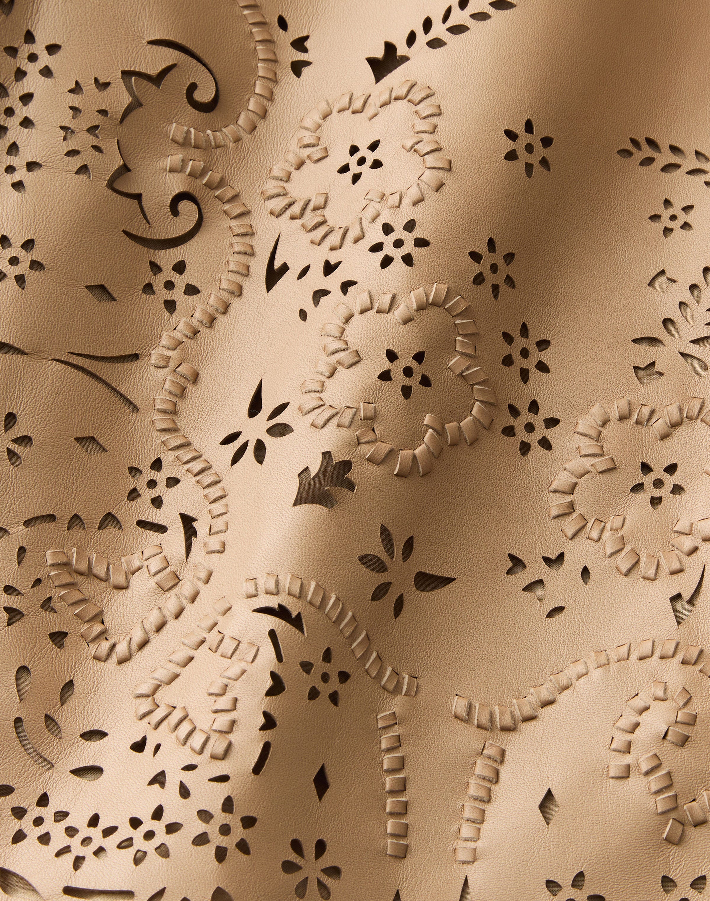 Paisley Laser Cut Nappa Leather Jacket