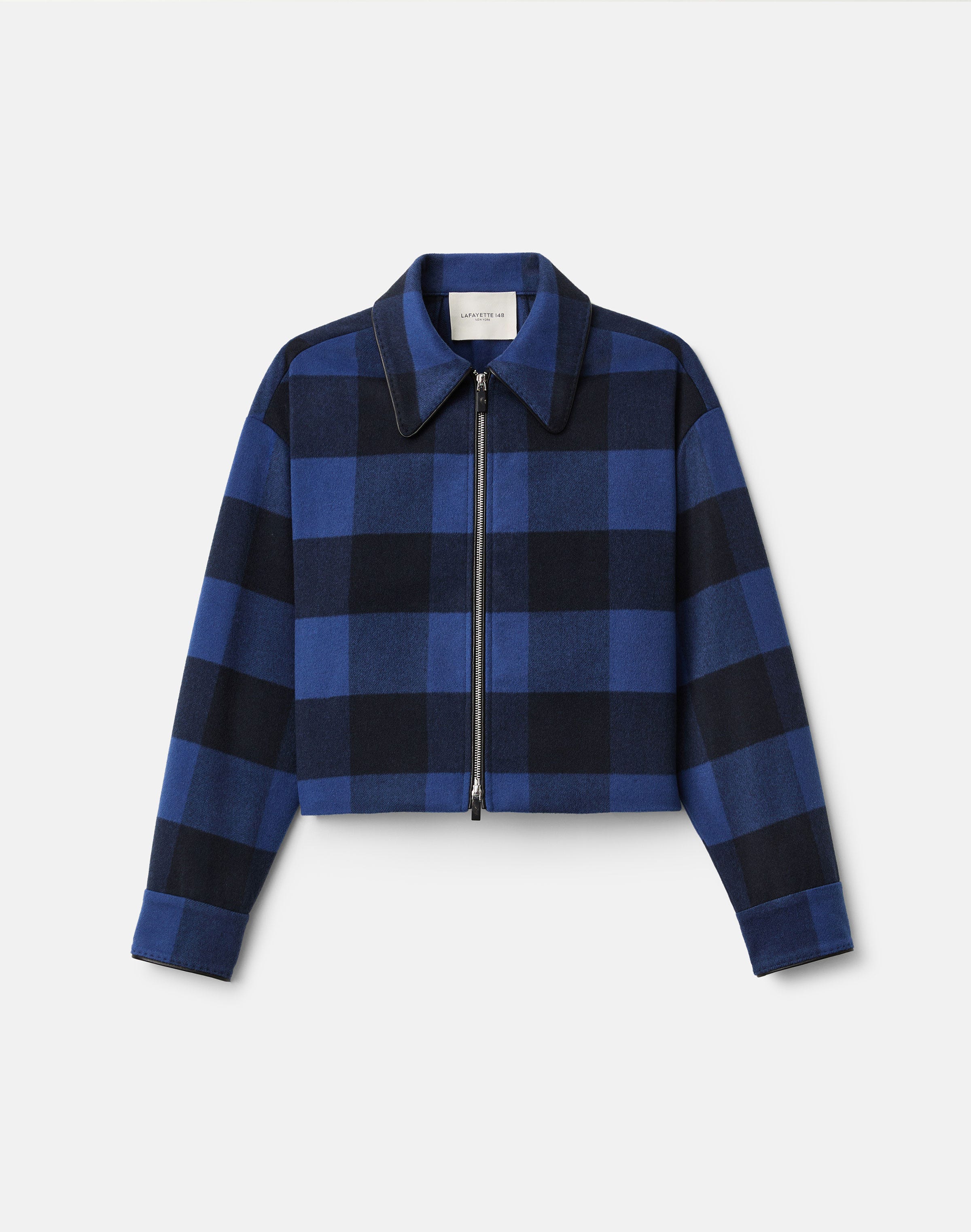 Buffalo Check Wool-Cashmere Short Jacket