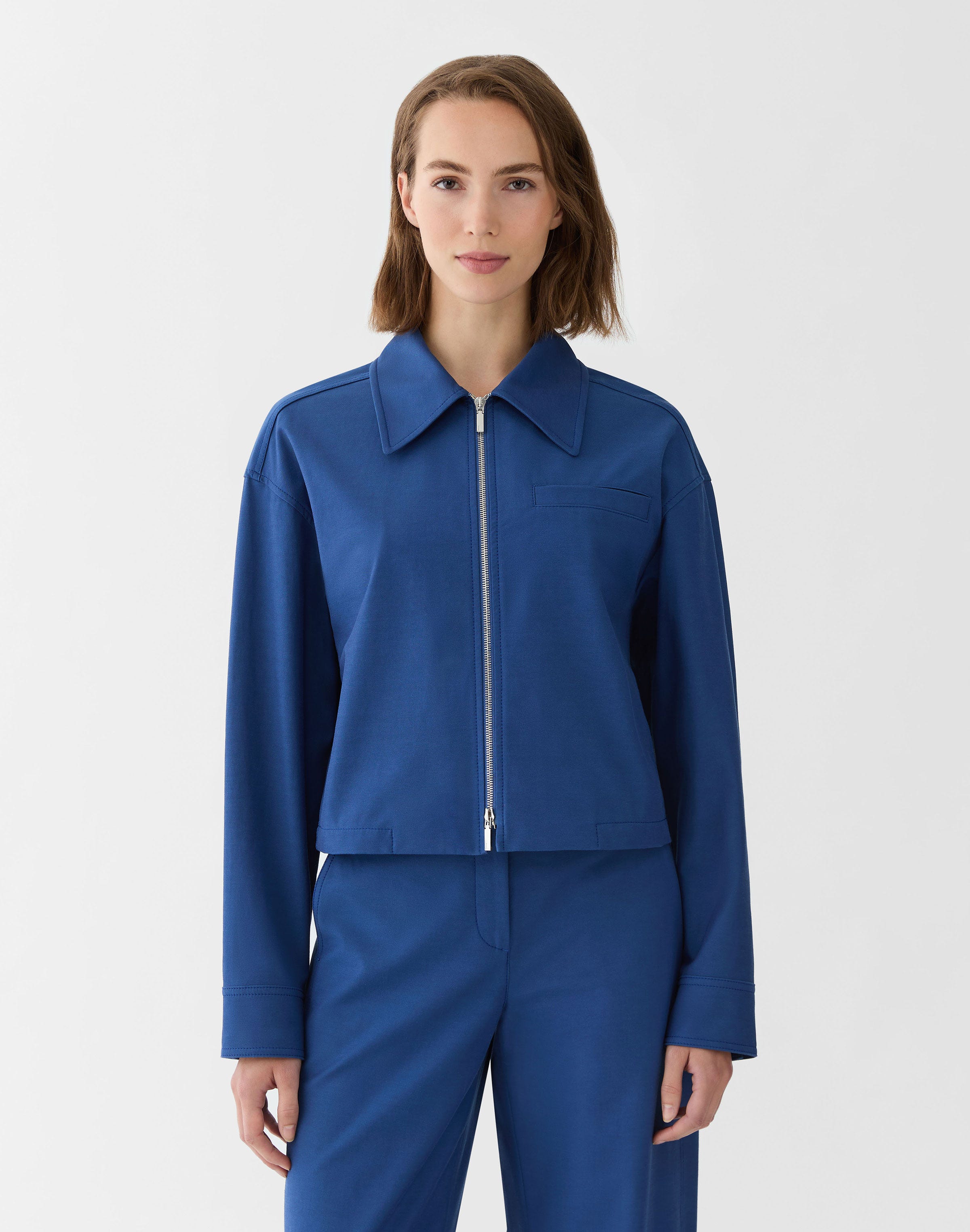 Petite Techno Stretch Twill Short Jacket
