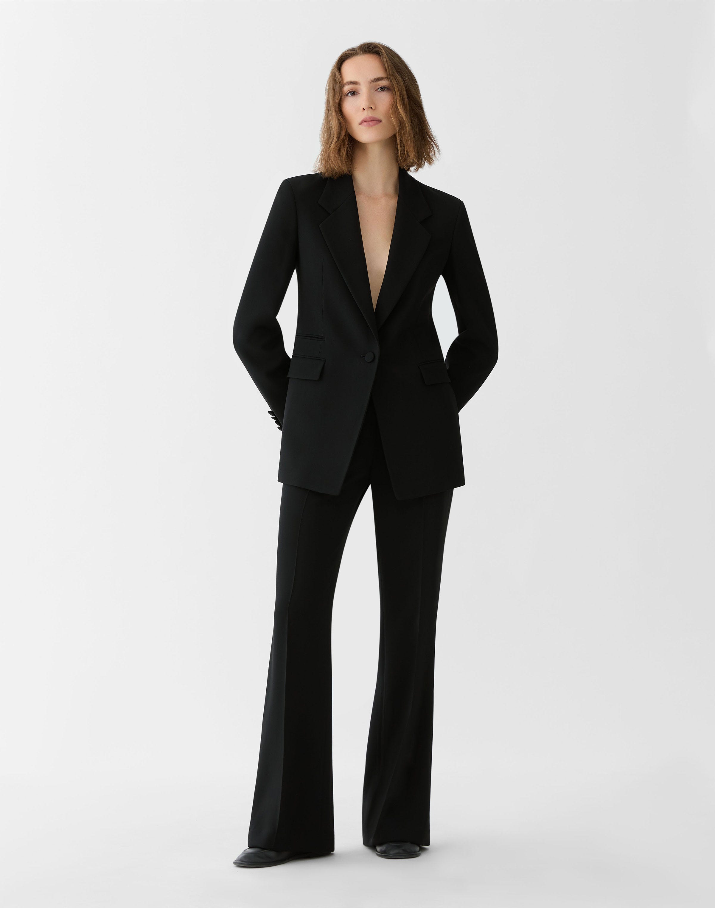 Petite Responsible Finesse Crepe Three Pocket Blazer
