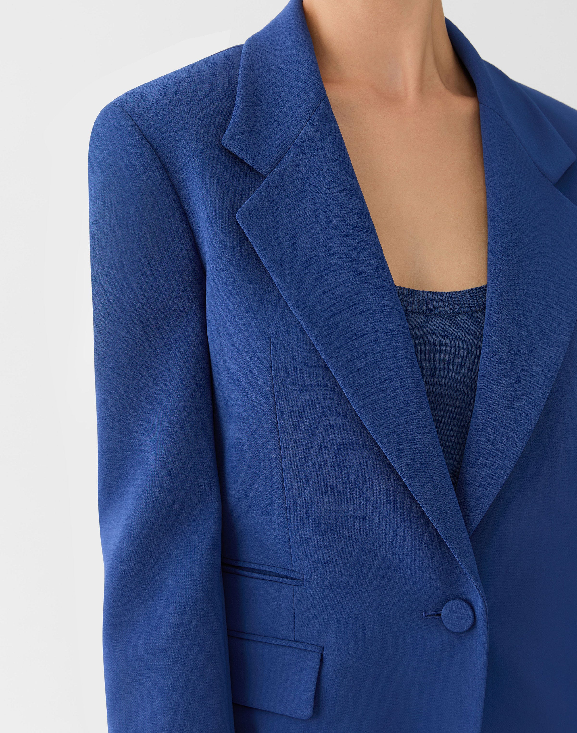 Plus-Size Responsible Finesse Crepe Three Pocket Blazer