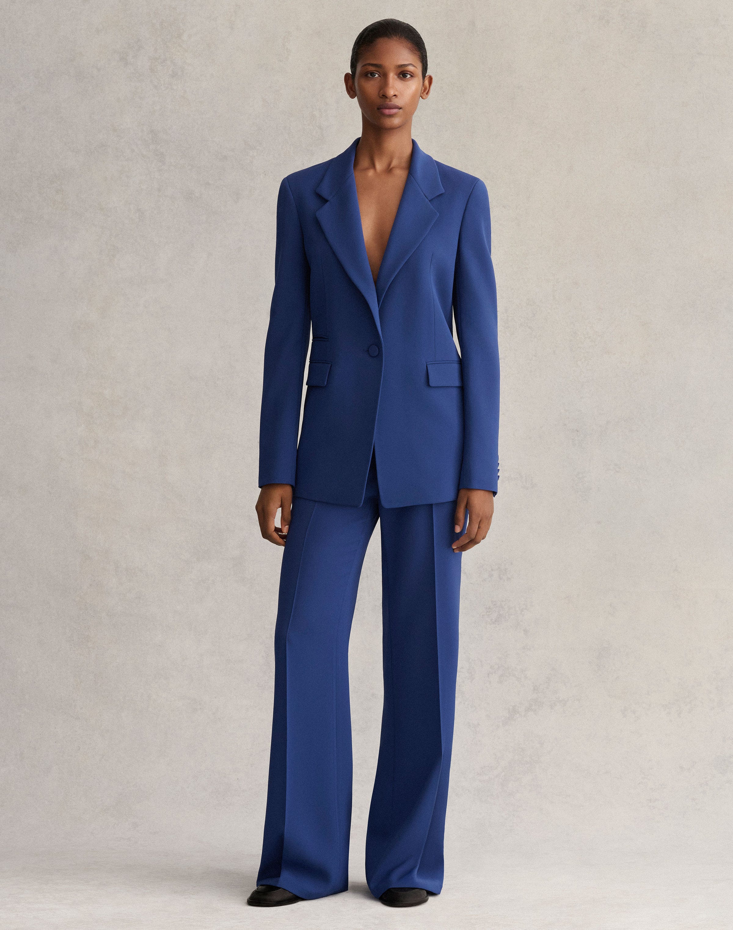 Plus-Size Responsible Finesse Crepe Three Pocket Blazer