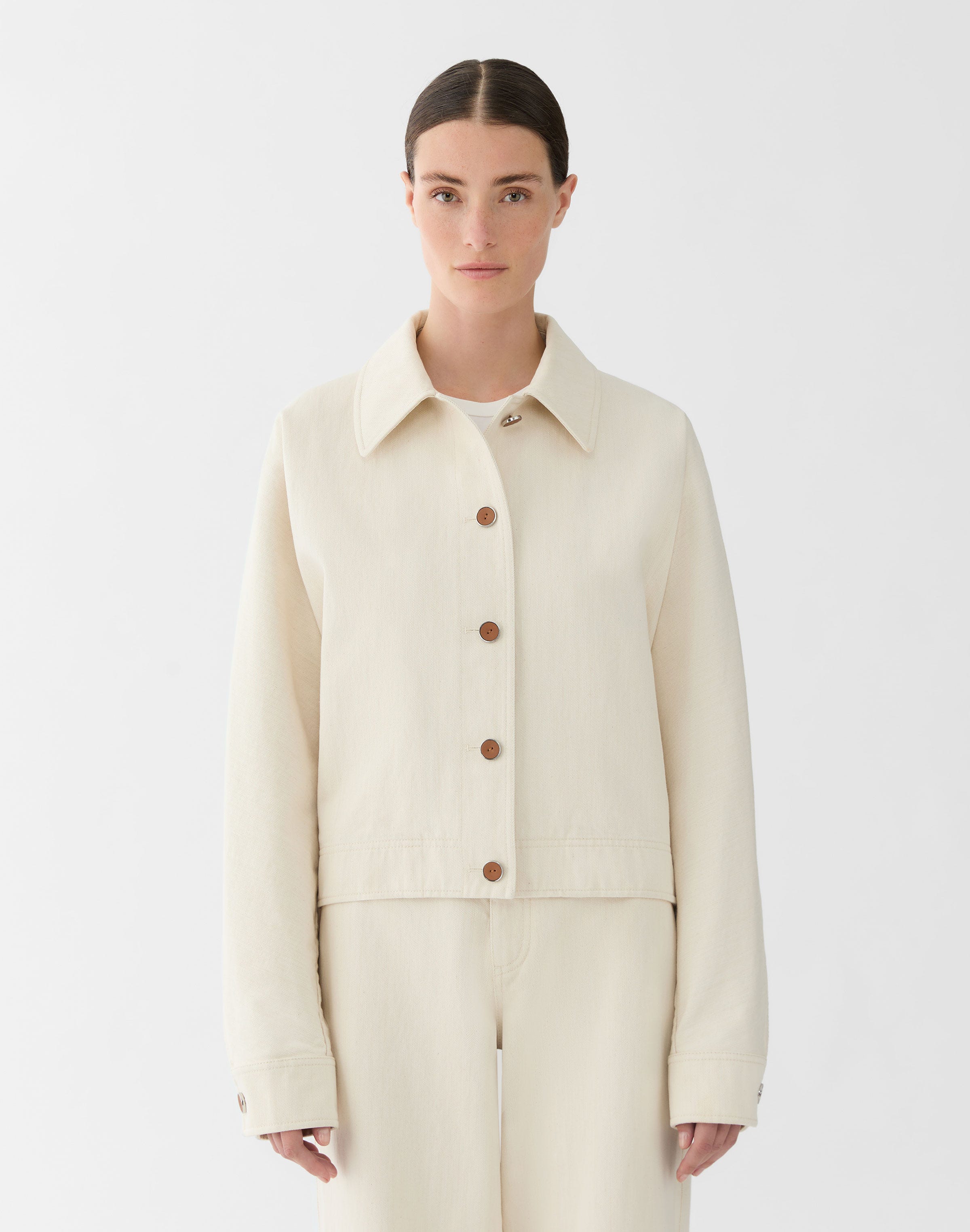 L148 Denim Tab Collar Jacket