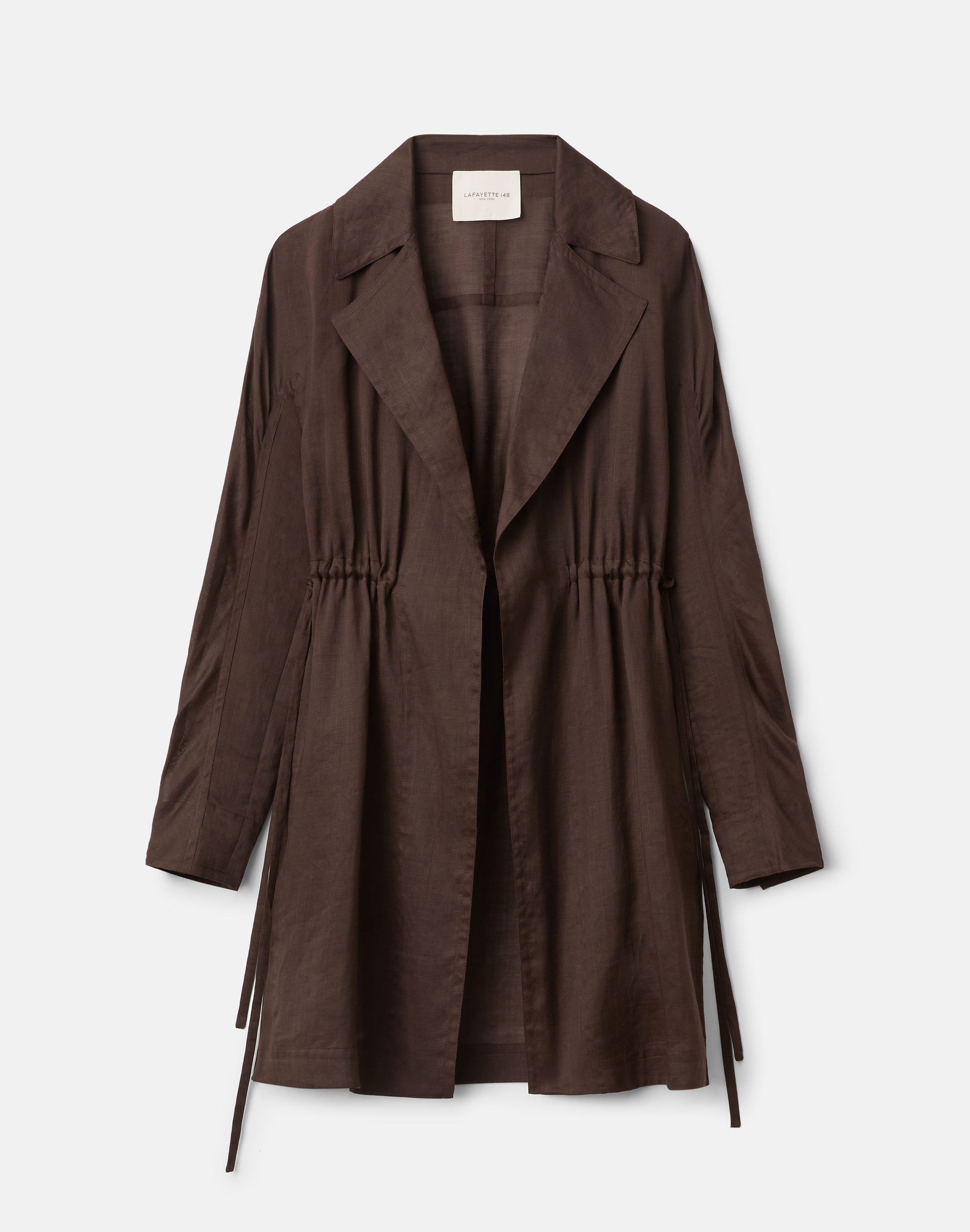 Plus-Size Gemma Cloth Voile Gathered Waist Duster