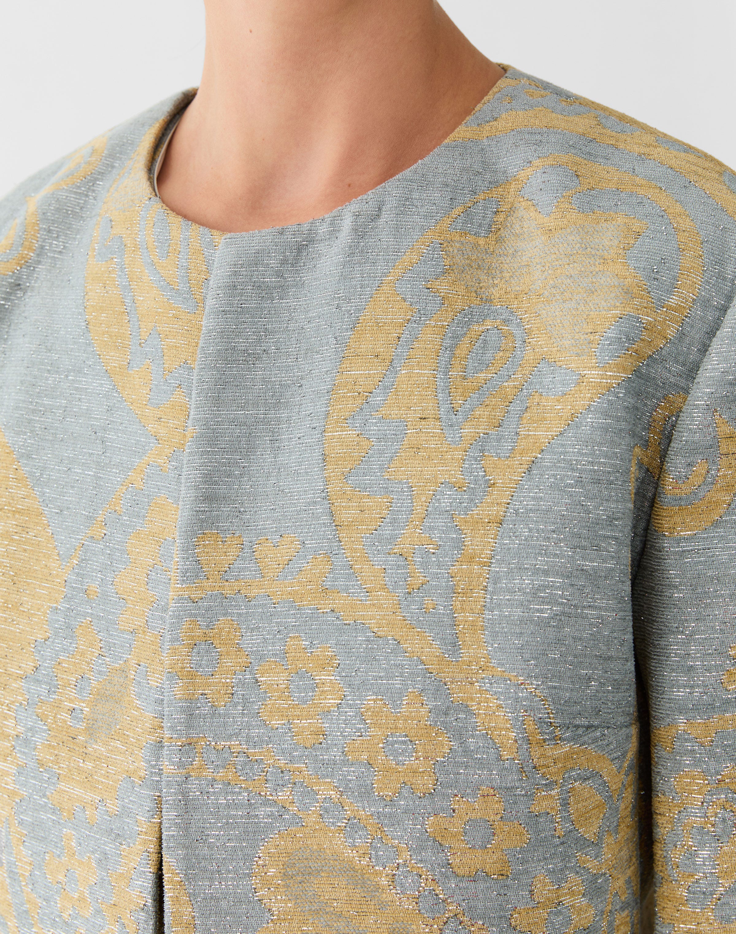 Paisley Jacquard Short Jacket