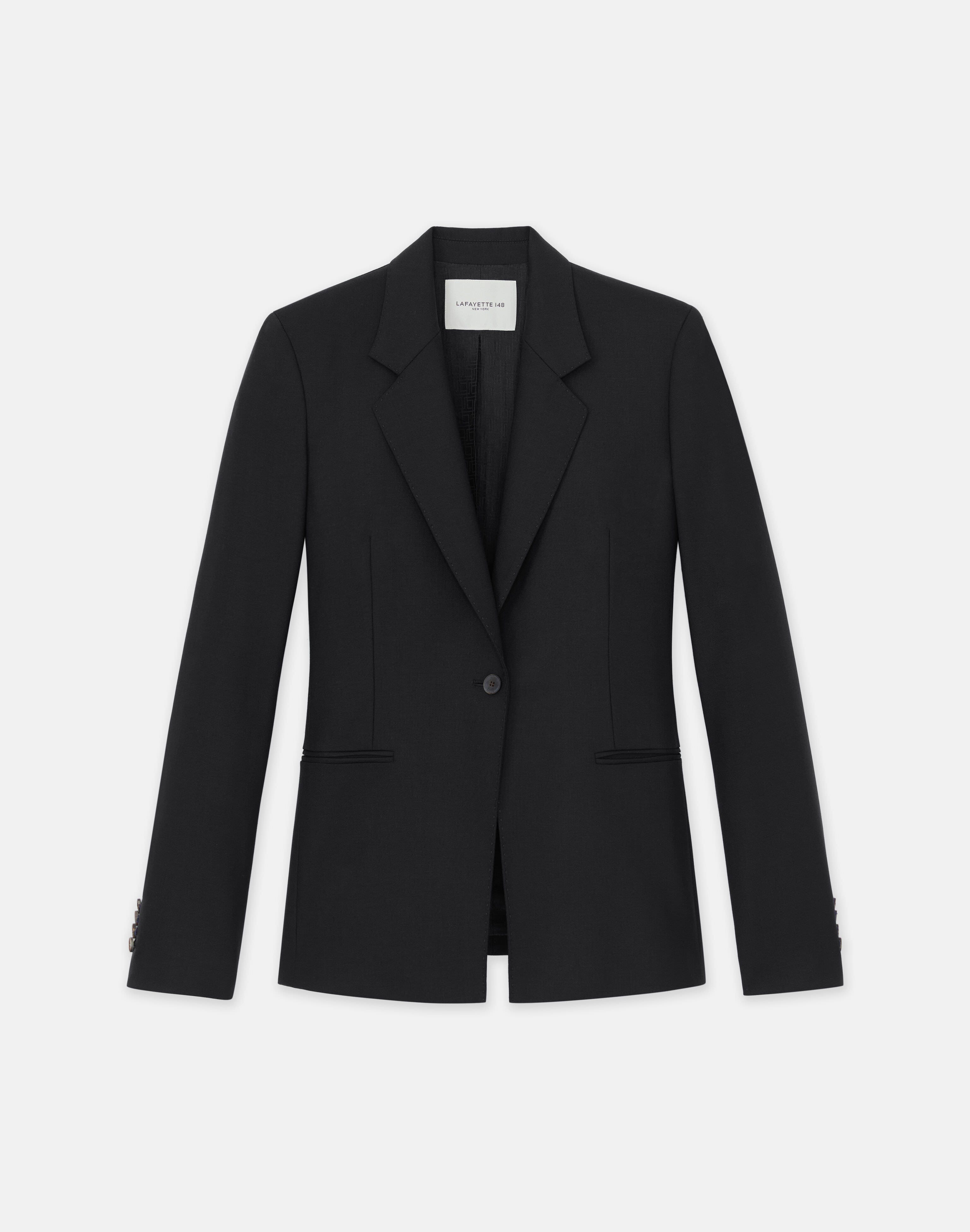 Responsible Stretch Wool Single Button Blazer