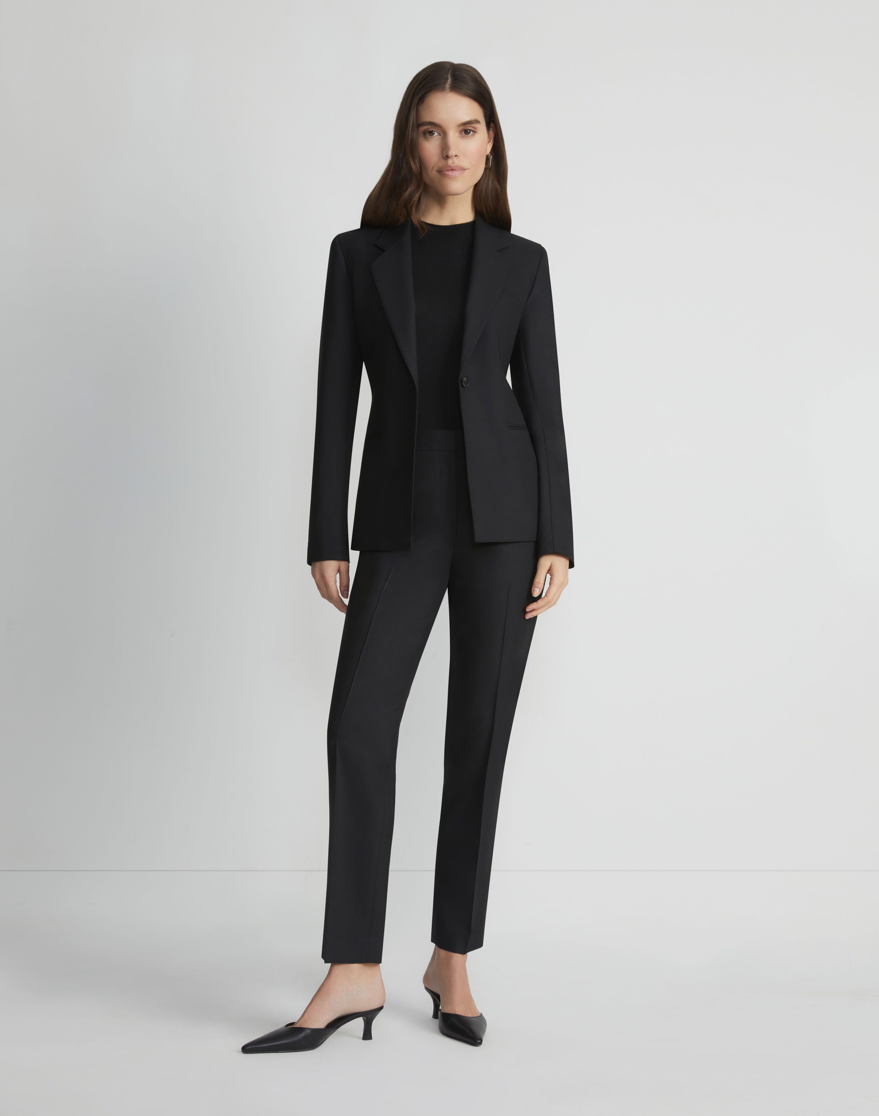 Responsible Stretch Wool Single Button Blazer