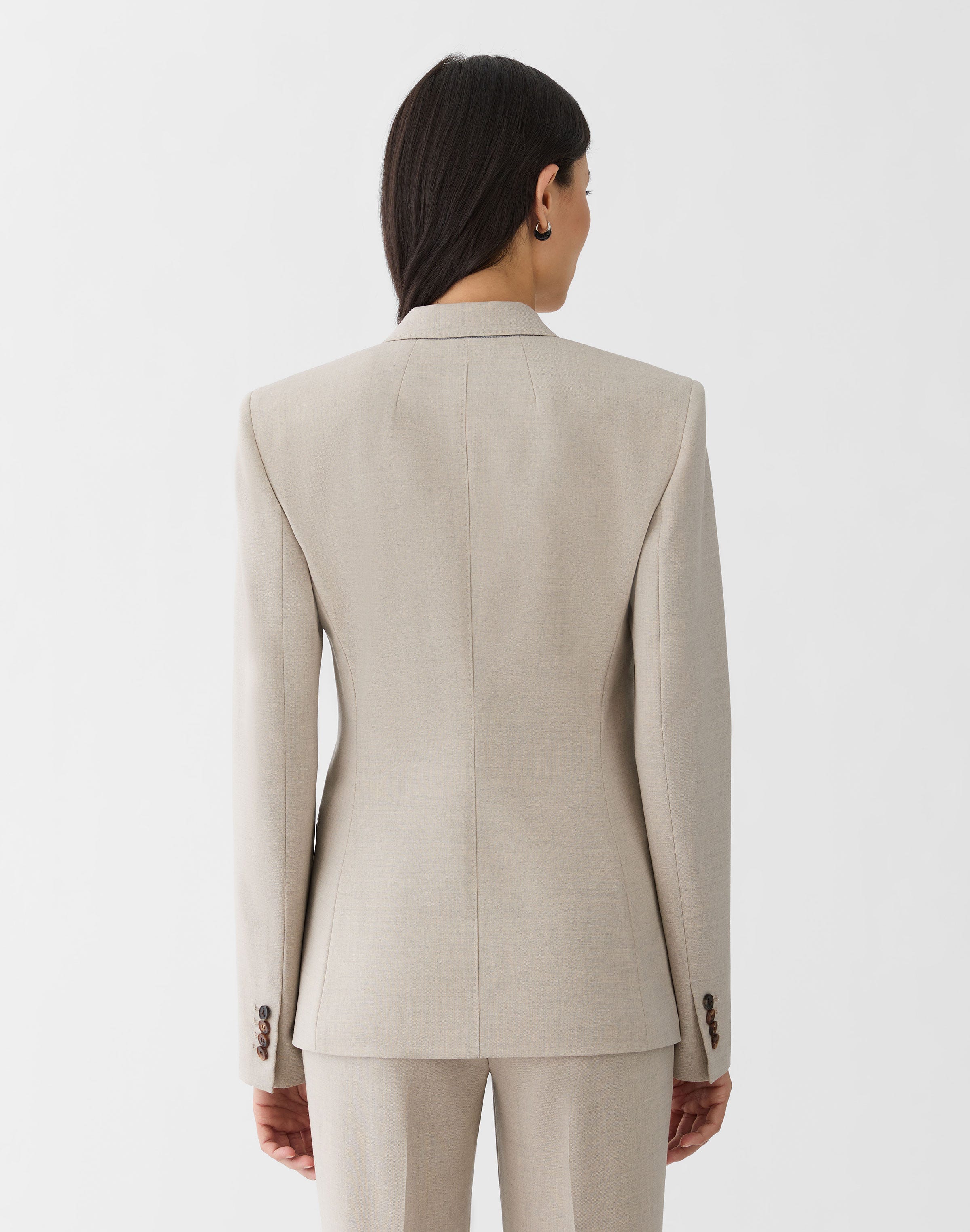 Responsible Stretch Wool Single Button Blazer