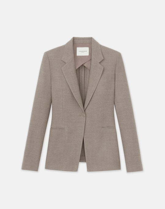 Responsible Wool Stretch Twill Fitted Blazer