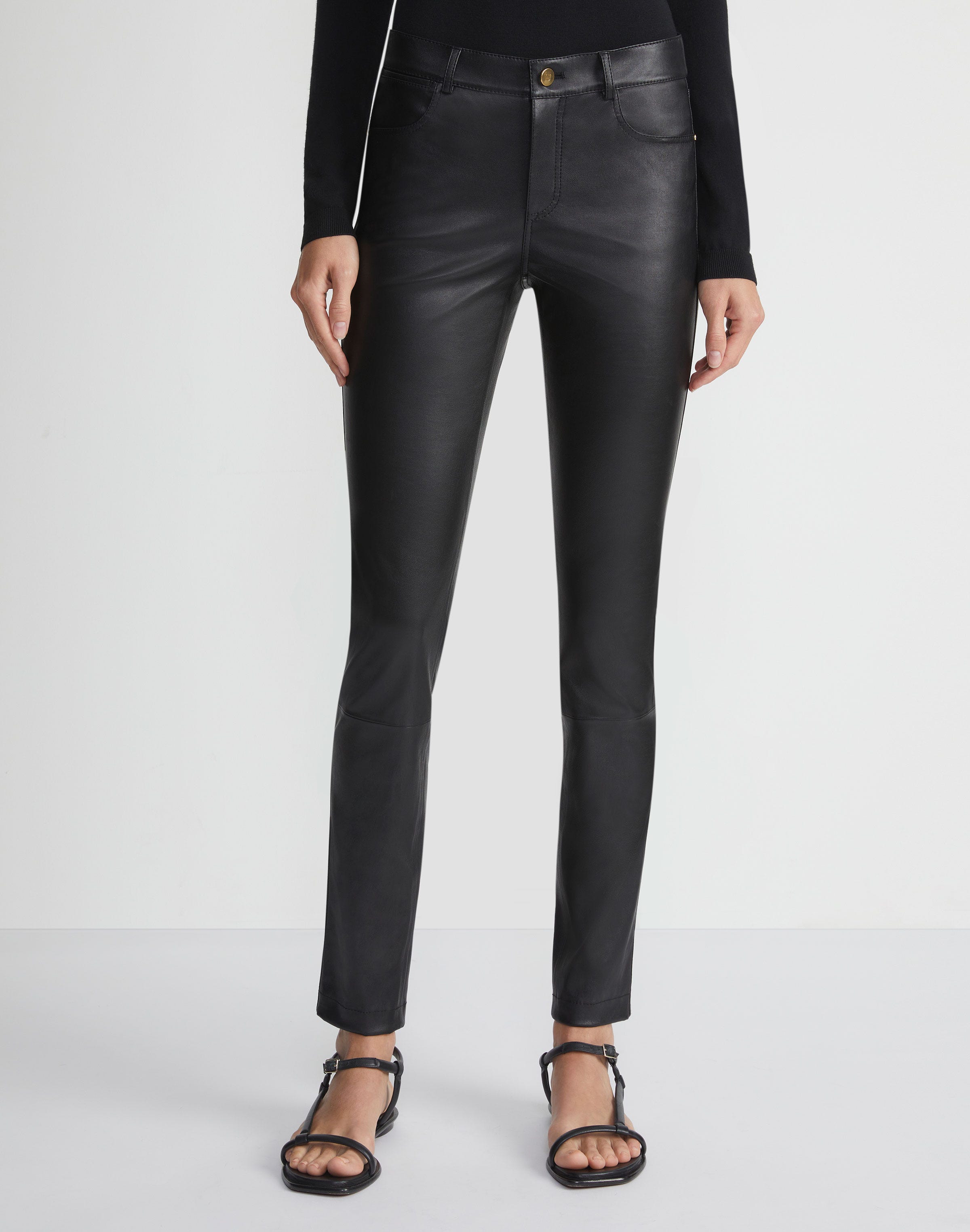 Silky Stretch Nappa Leather Mercer Pant
