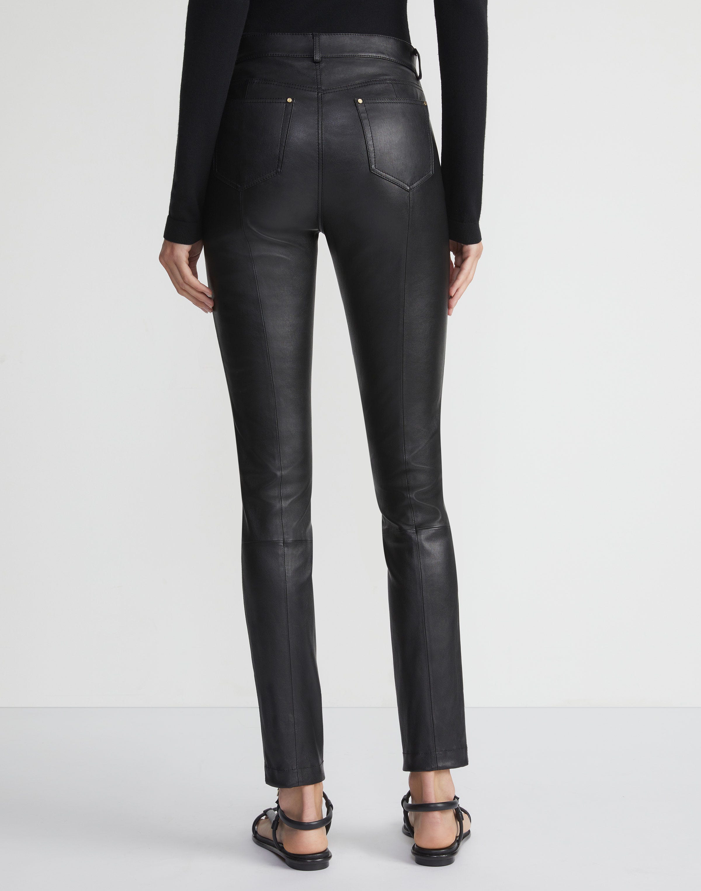 Silky Stretch Nappa Leather Mercer Pant