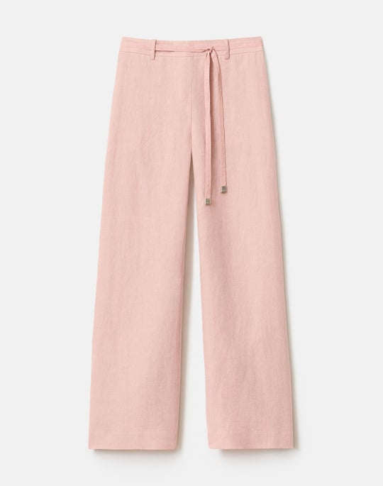 Illustrious Linen Cropped Columbus Wide-Leg Pant