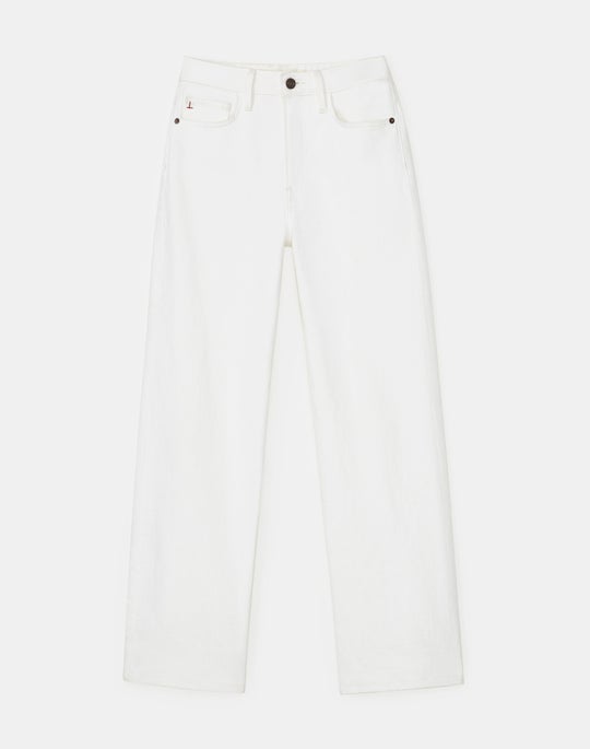 L148 Denim Wyckoff Wide-Leg Cropped Jean