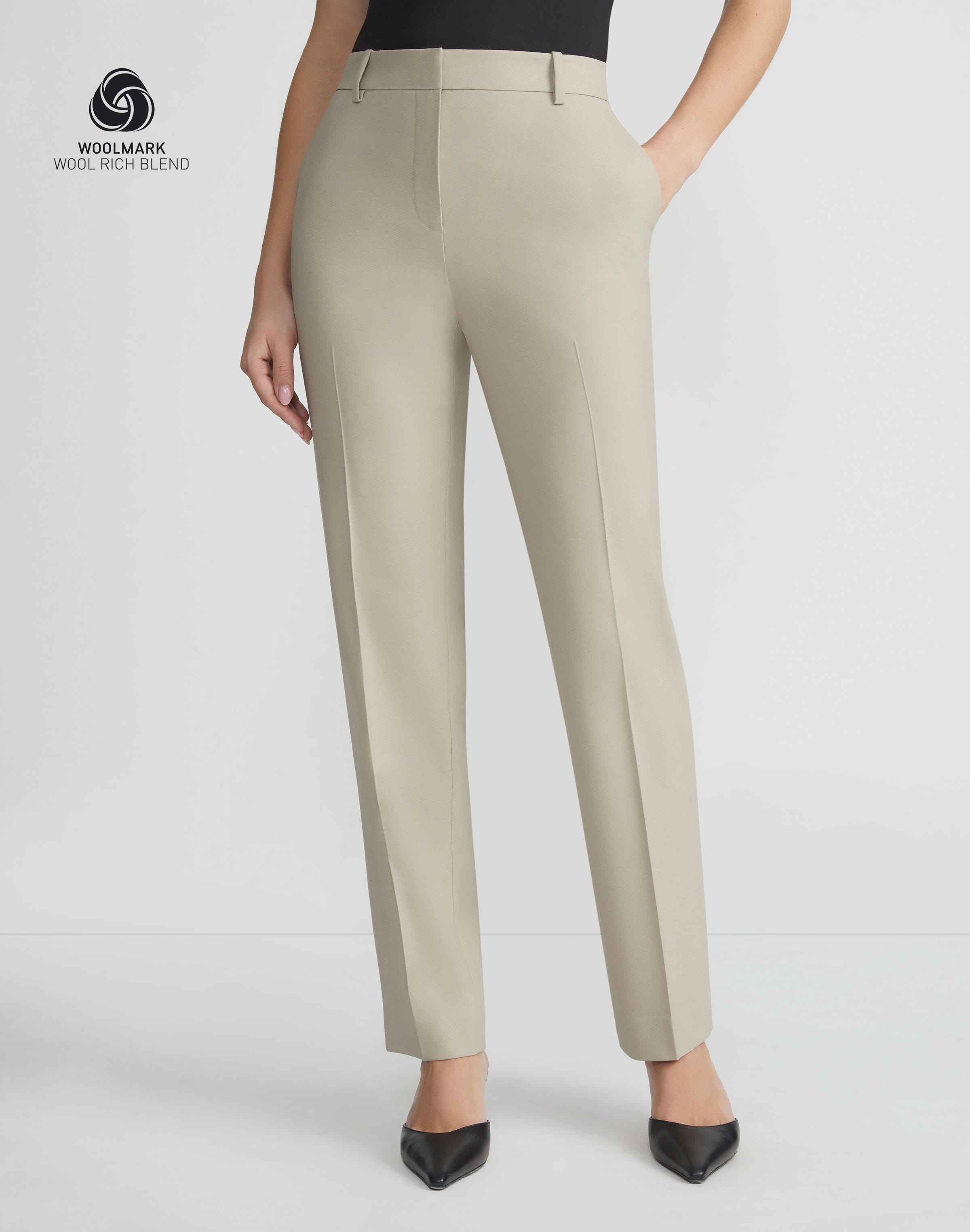 Petite Responsible Stretch Wool Clinton Ankle Pant