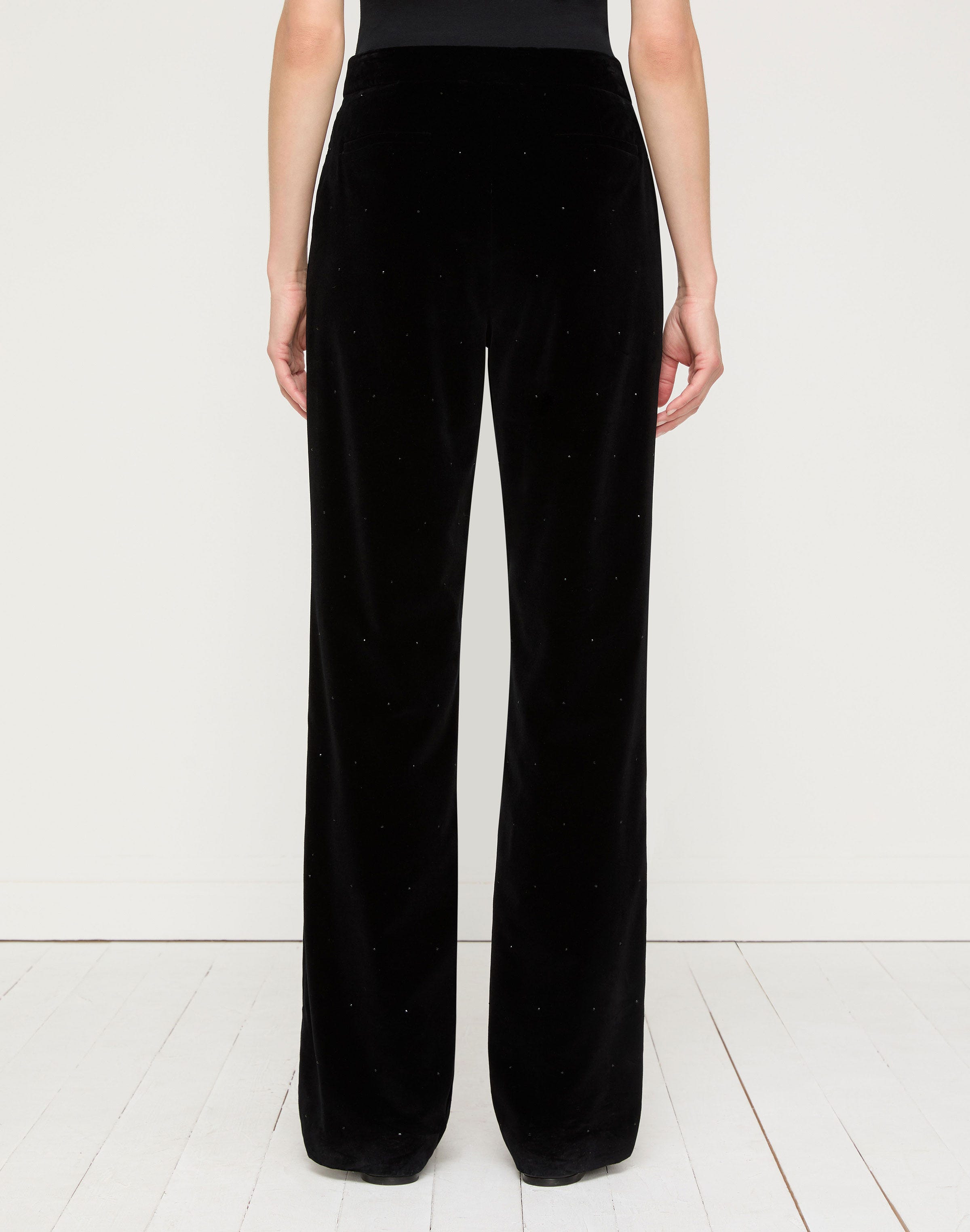 Velvet Crystal Embellished Gates Pant