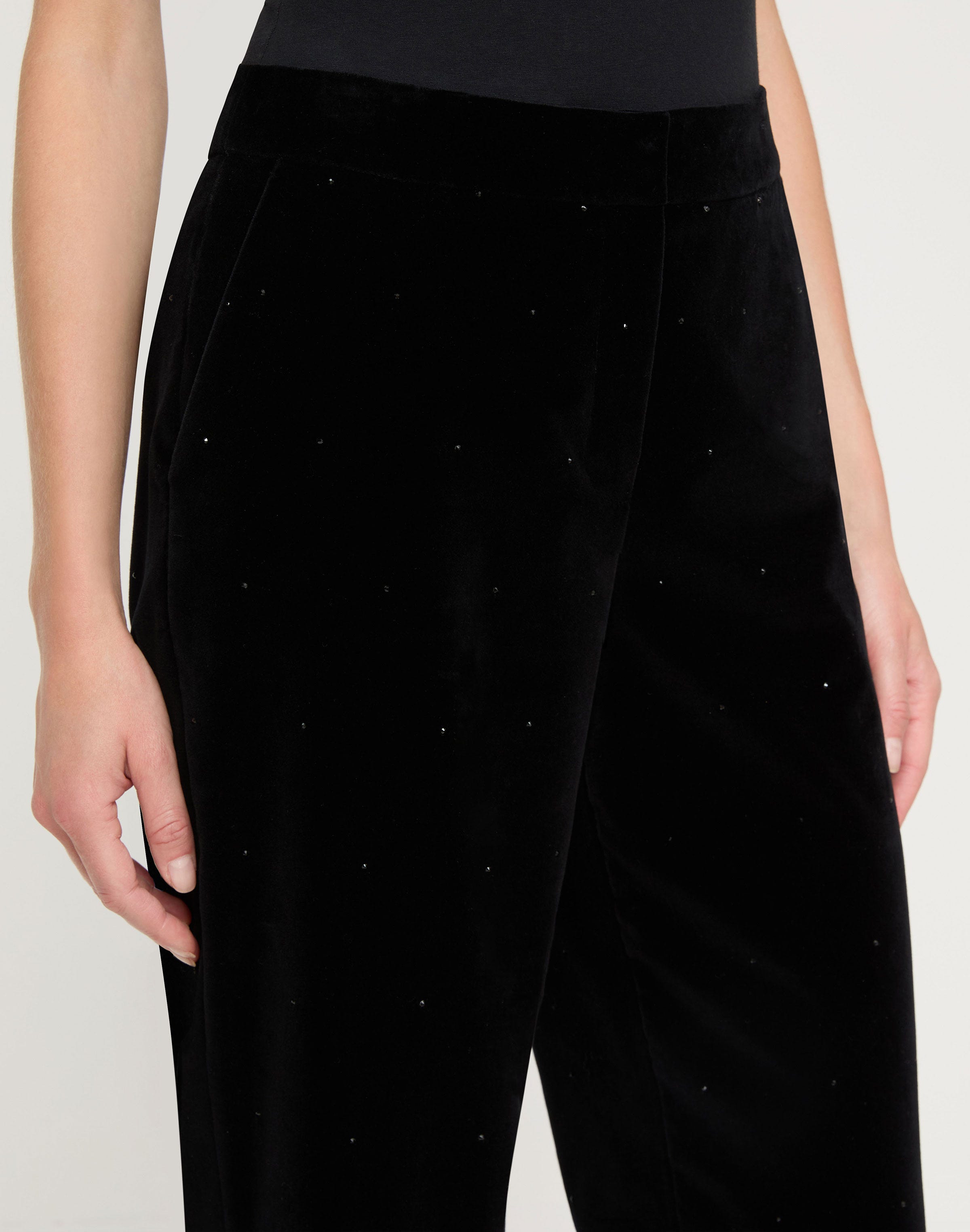 Velvet Crystal Embellished Gates Pant