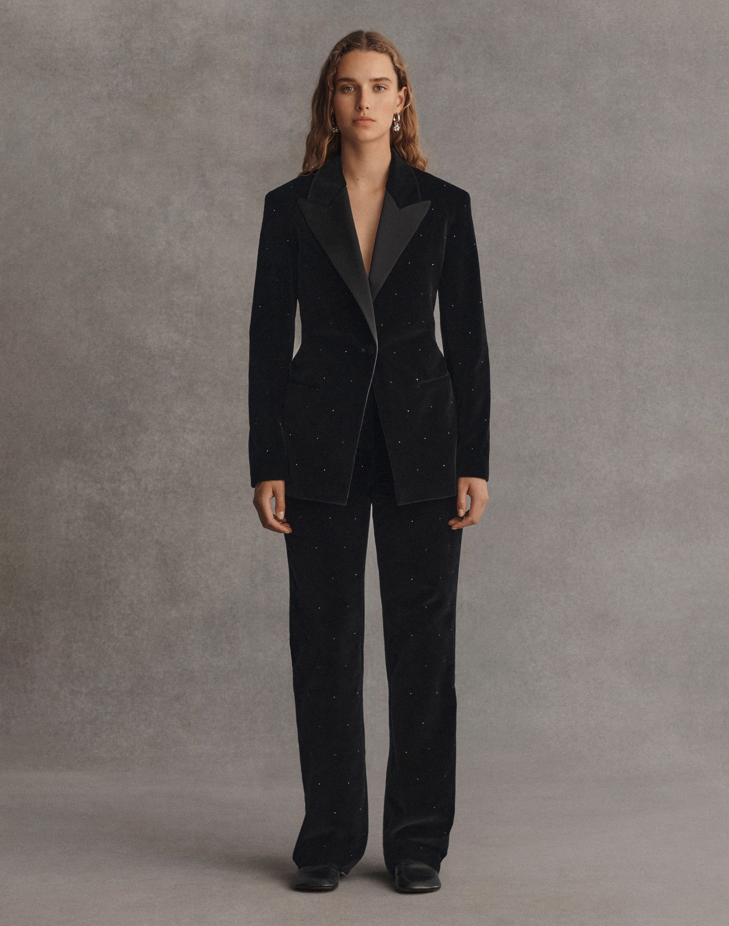 Velvet Crystal Embellished Gates Pant