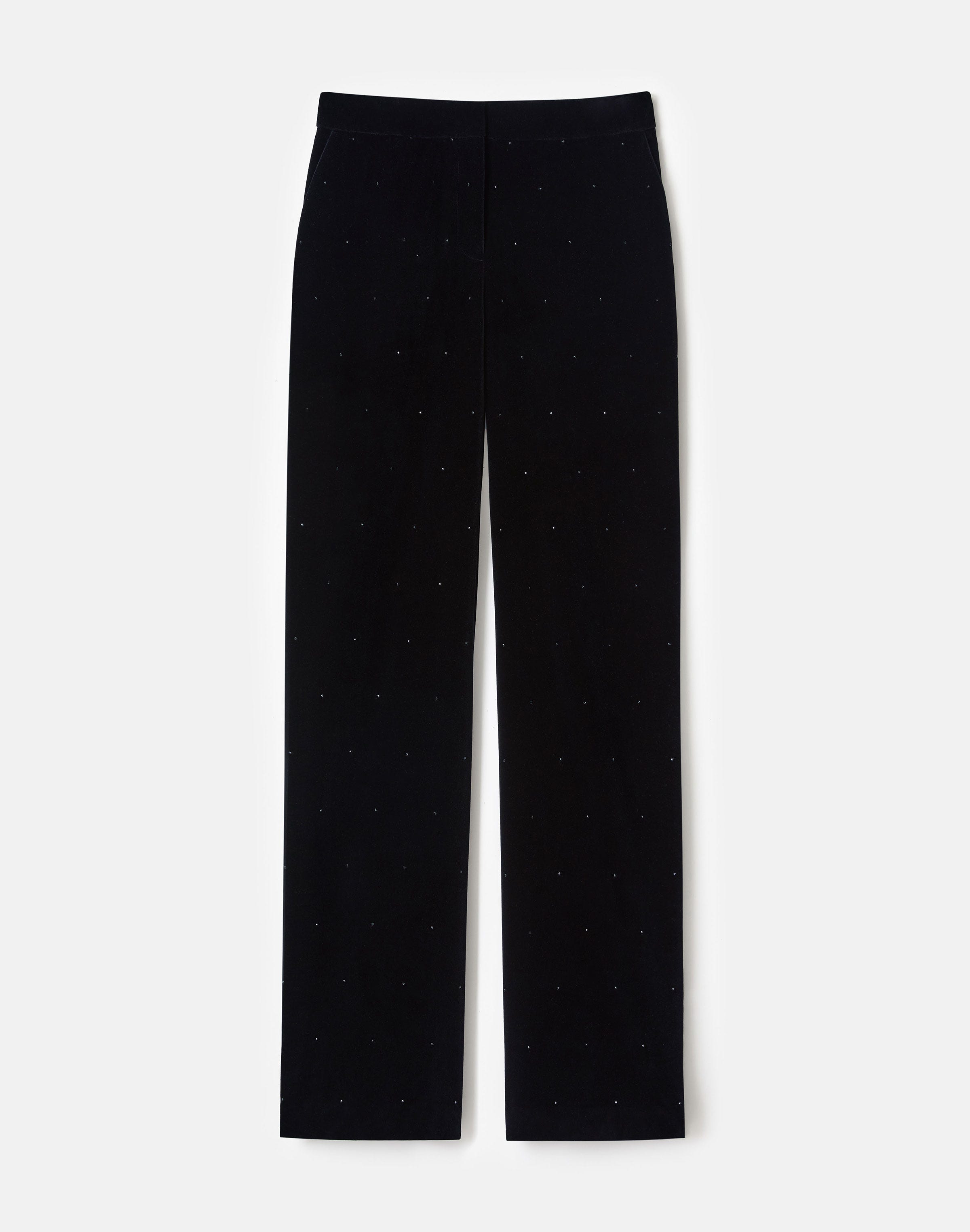 Velvet Crystal Embellished Gates Pant