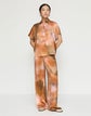 Pastel Print Silk Satin Riverside Pant