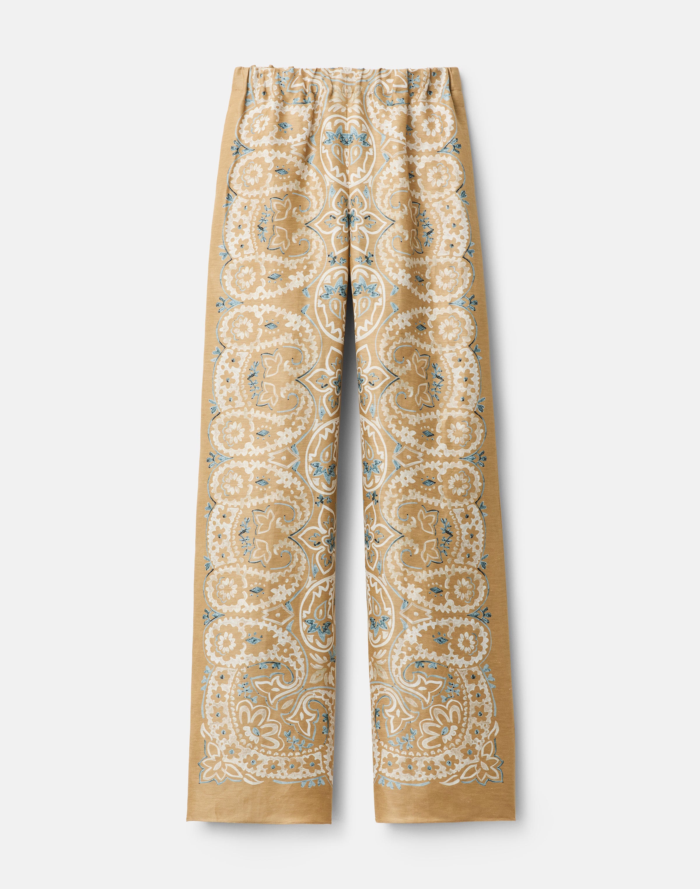 Bandana Print Linen-Silk Perry Pant