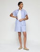 Crinkle Stripe Organic Cotton Riverside Short