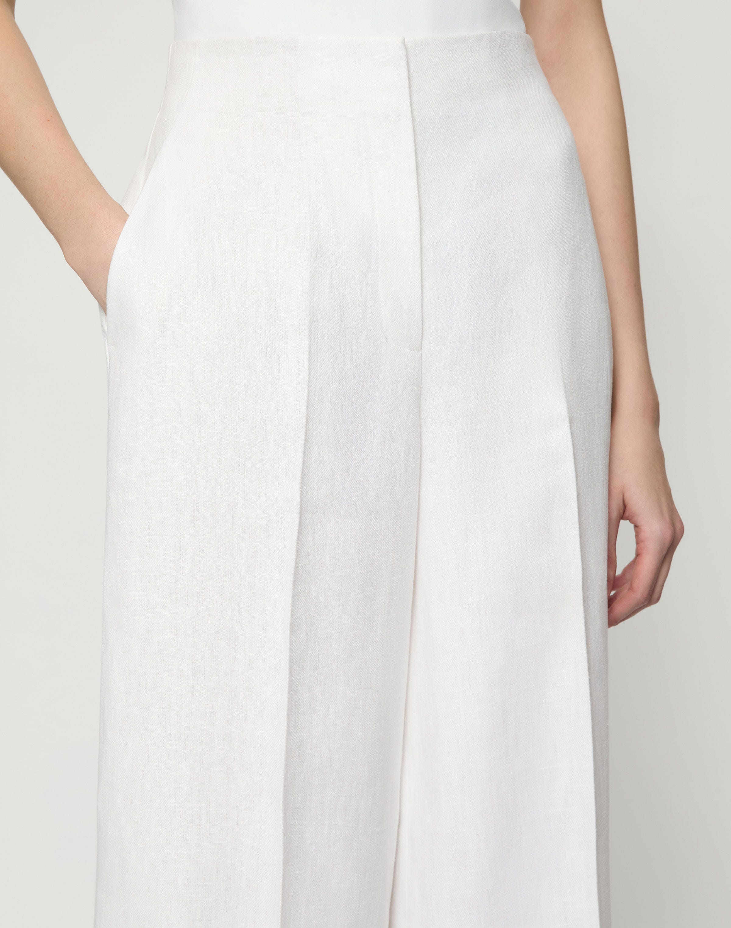 Linen Thames Wide Leg Pant 