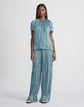 Iridescent Twill Plissé Parkside Pant